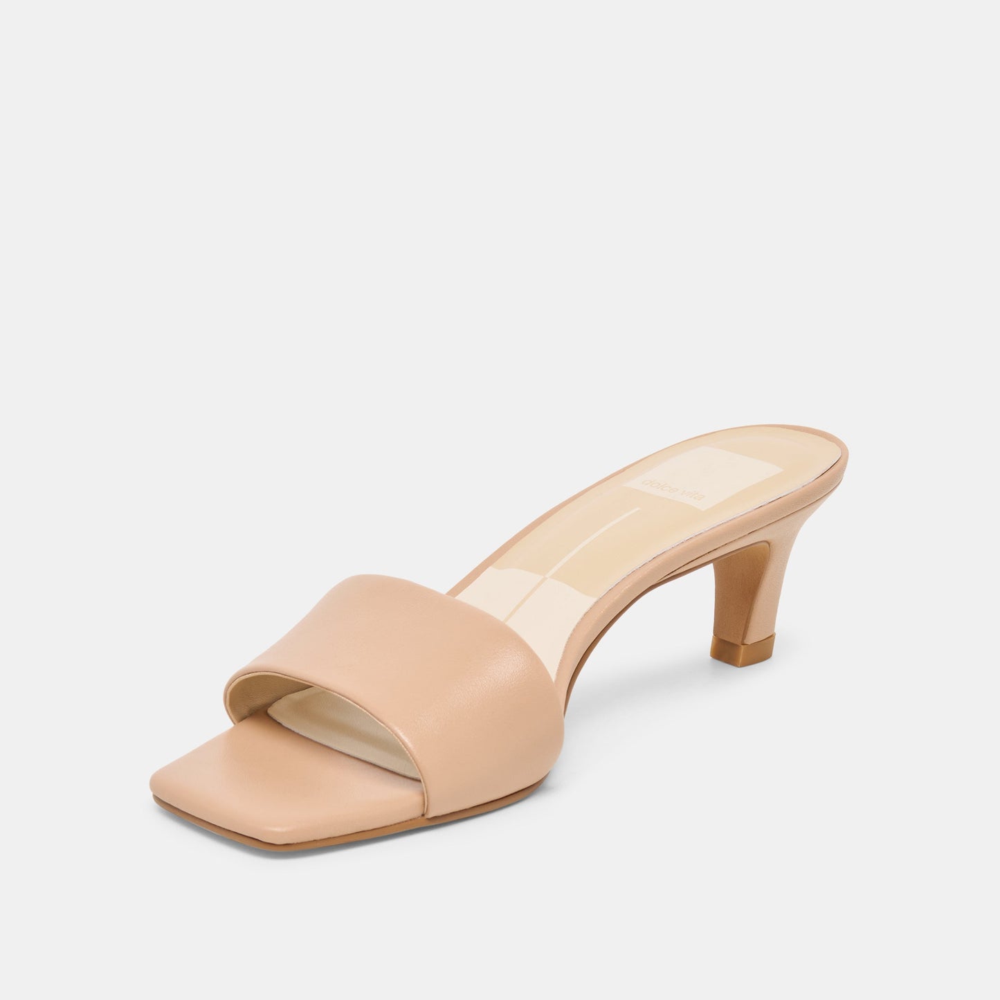 Rexa Wide Light Tan Leather Heels Dolce Vita Outlet