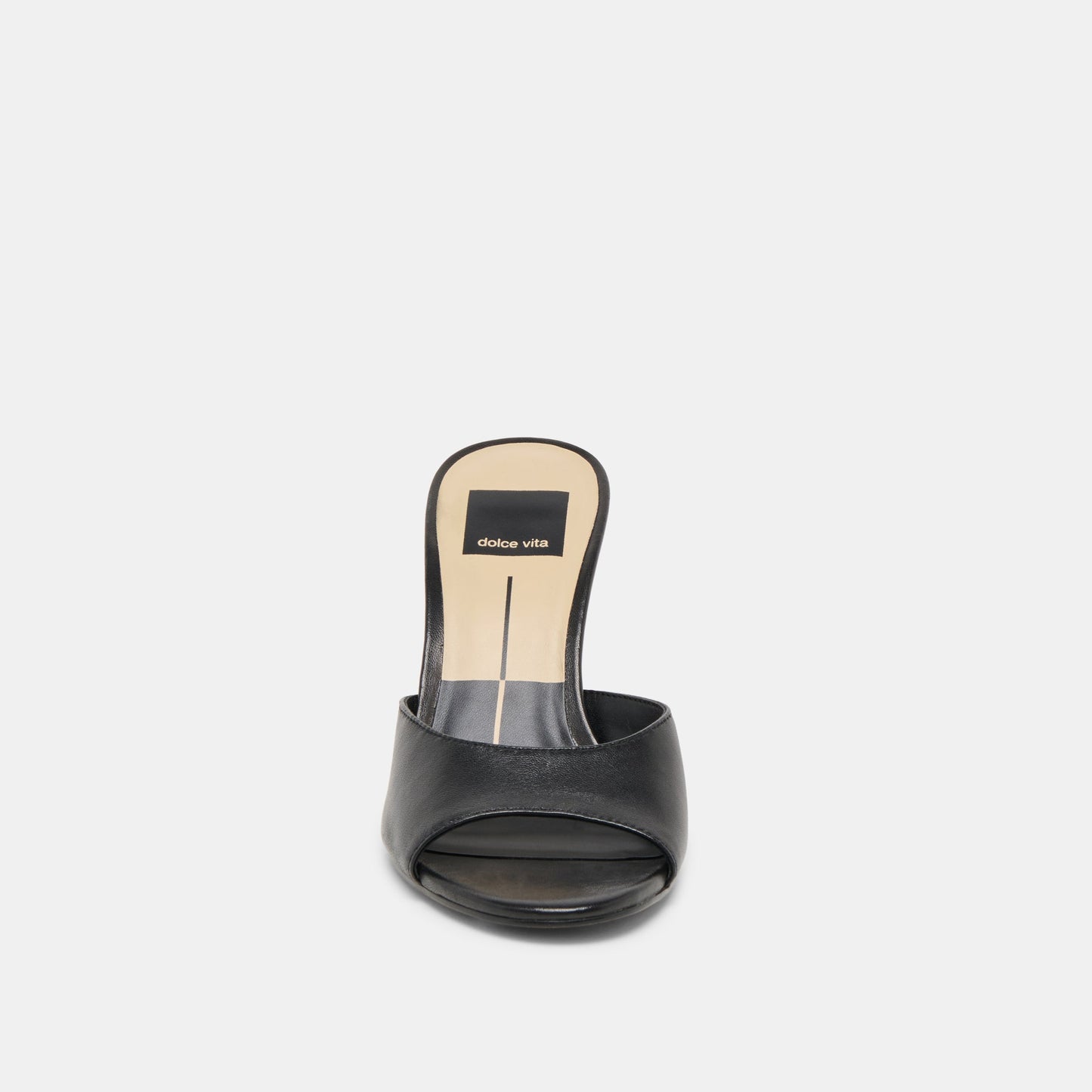 ROSHA Black Leather Open-Toe Mule Heels Dolce Vita Online