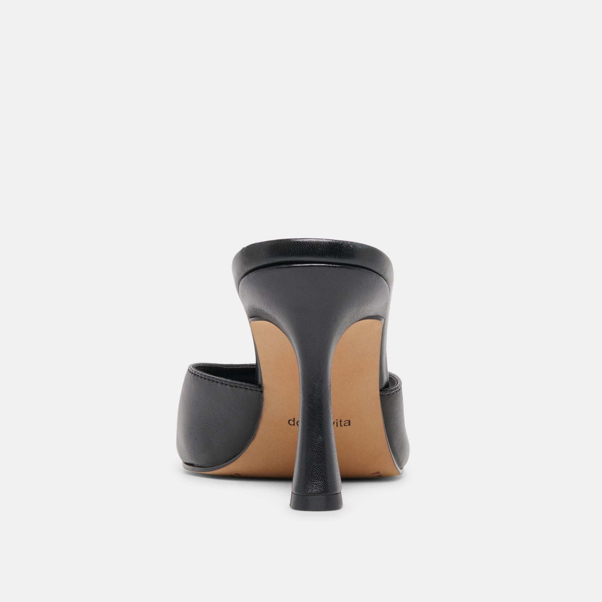 ROSHA Black Leather Open-Toe Mule Heels Dolce Vita Online