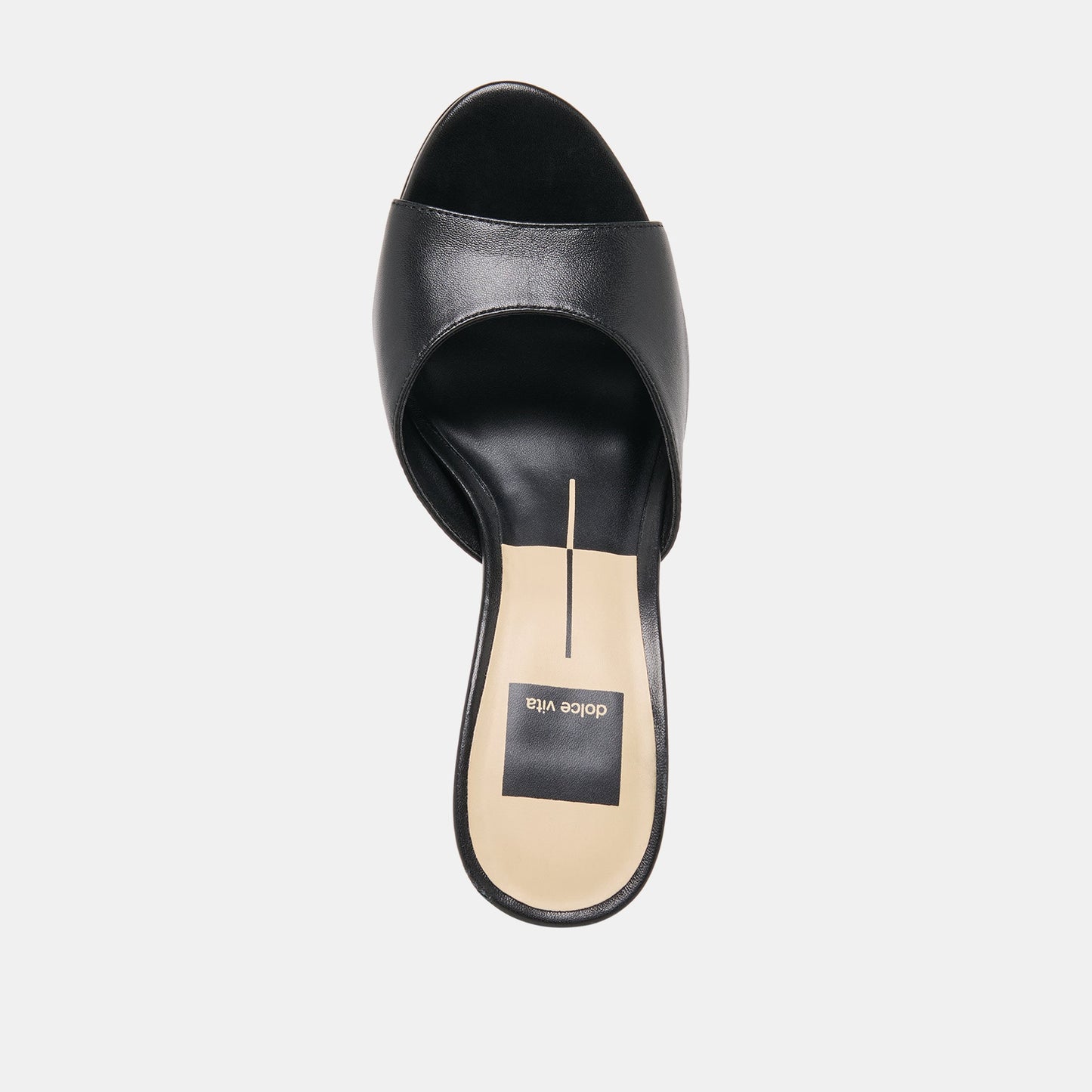 ROSHA Black Leather Open-Toe Mule Heels Dolce Vita Online