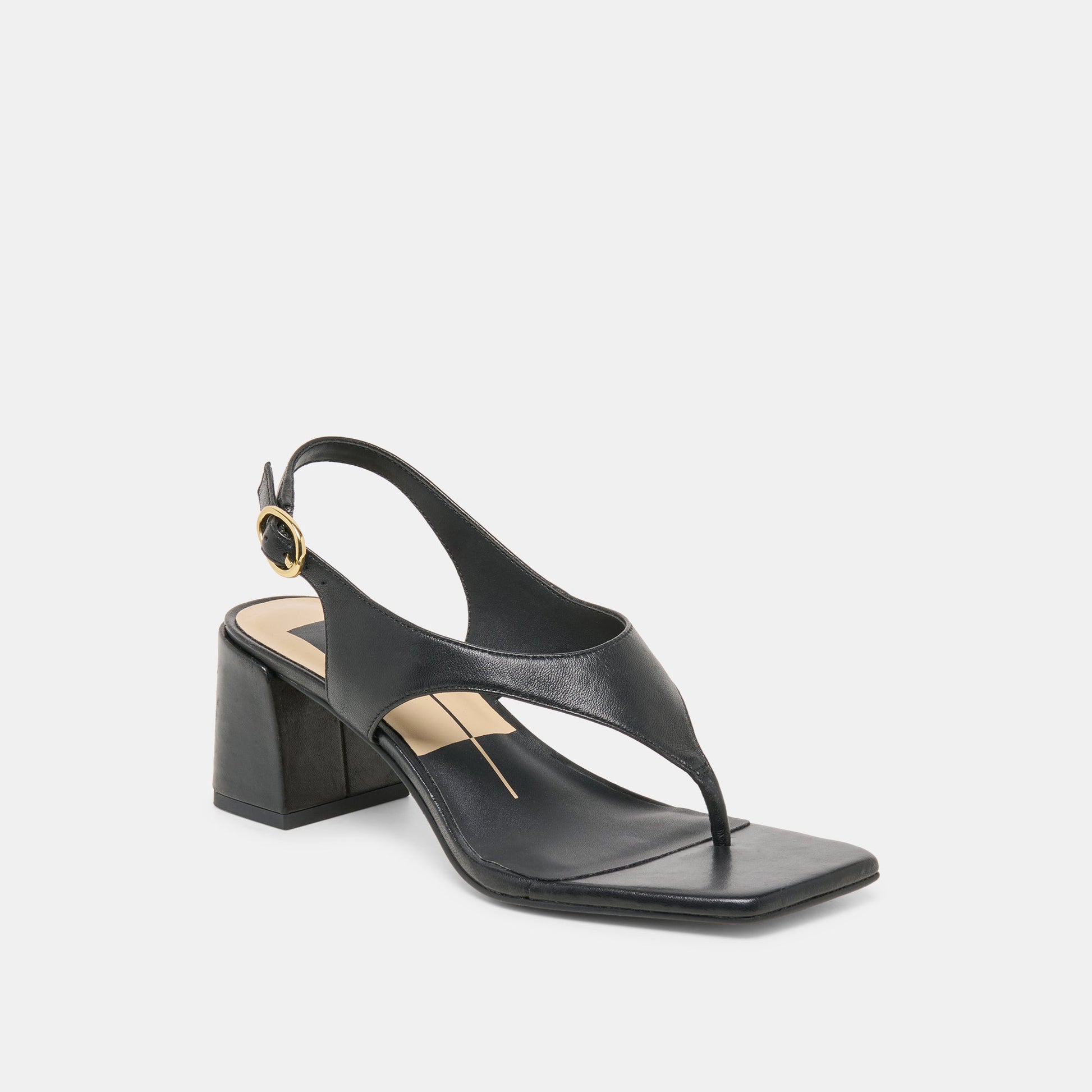 Yves Black Leather Heels Dolce Vita Outlet