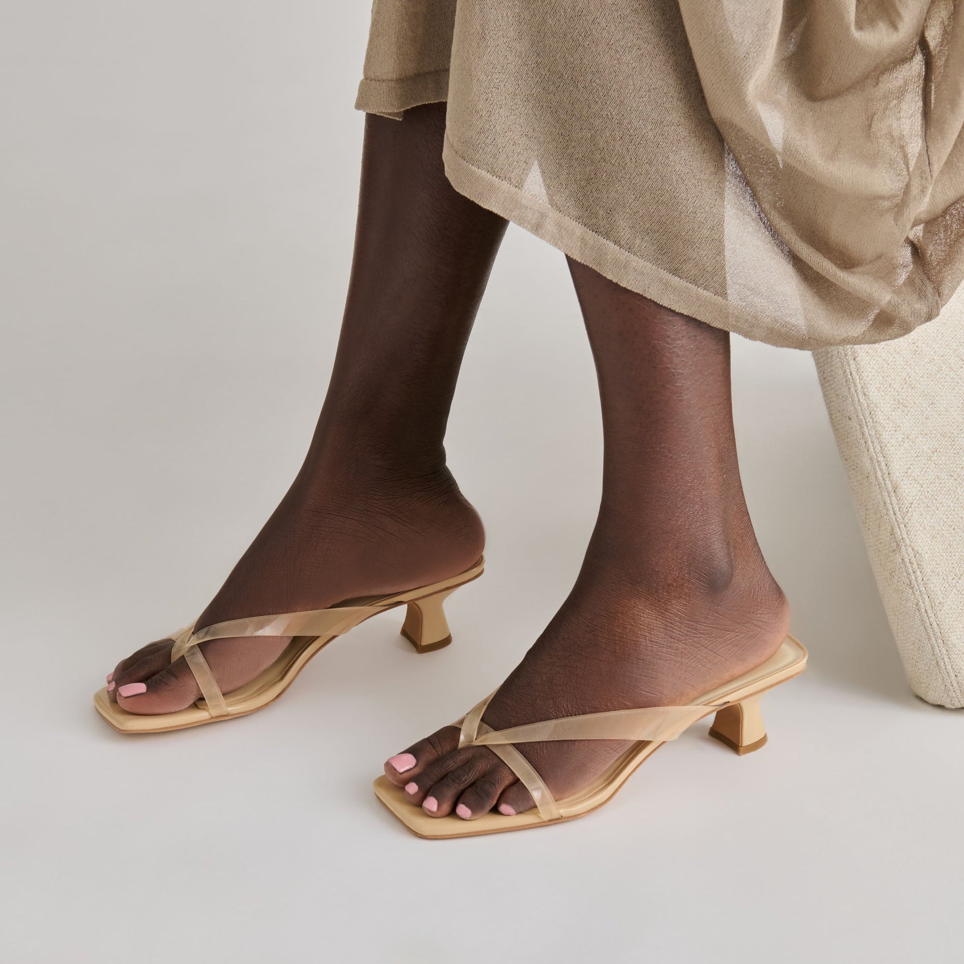 Brevel Vinyl Praline Jelly Heels Dolce Vita On sale