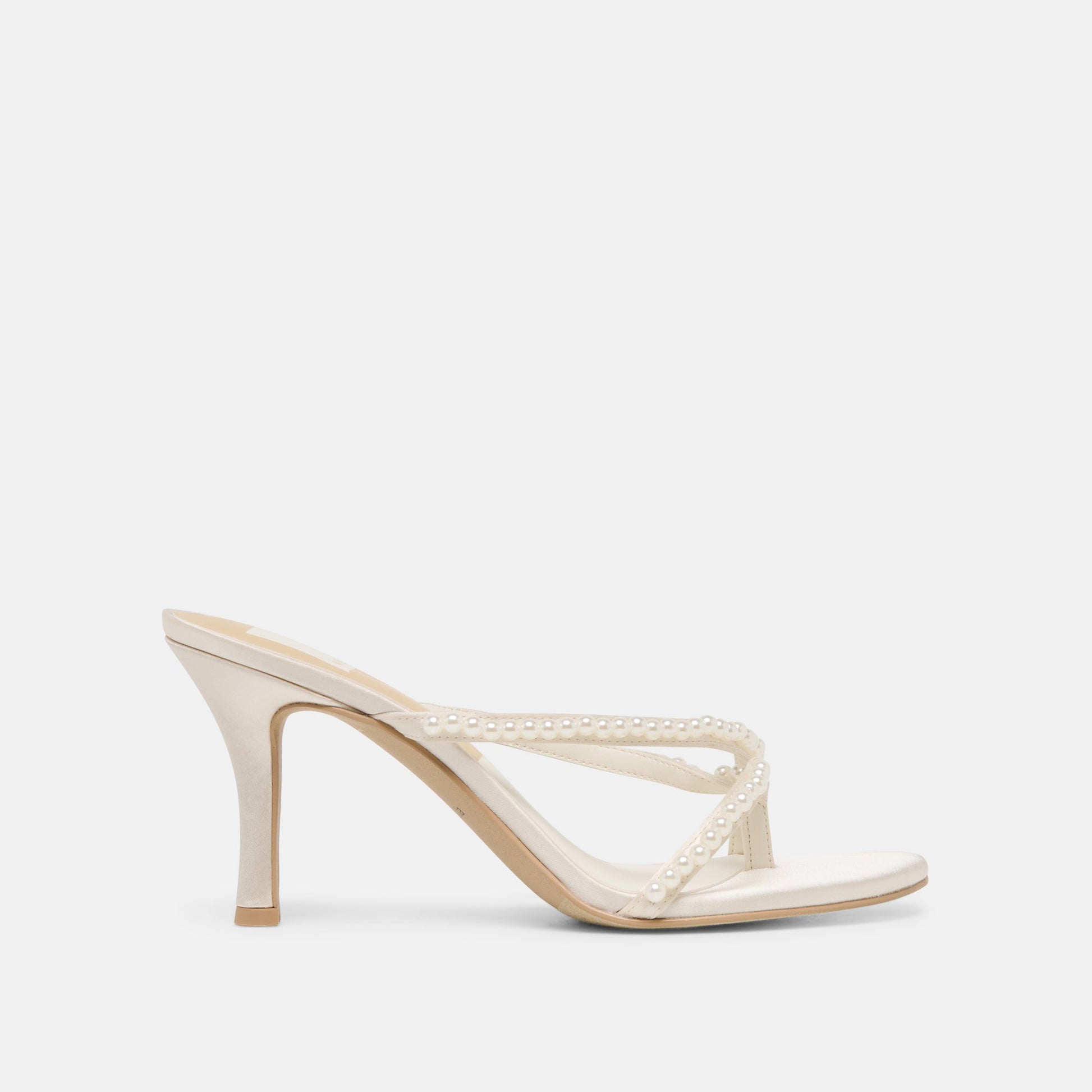 Liano Pearl Off White Satin Heels Dolce Vita For sale