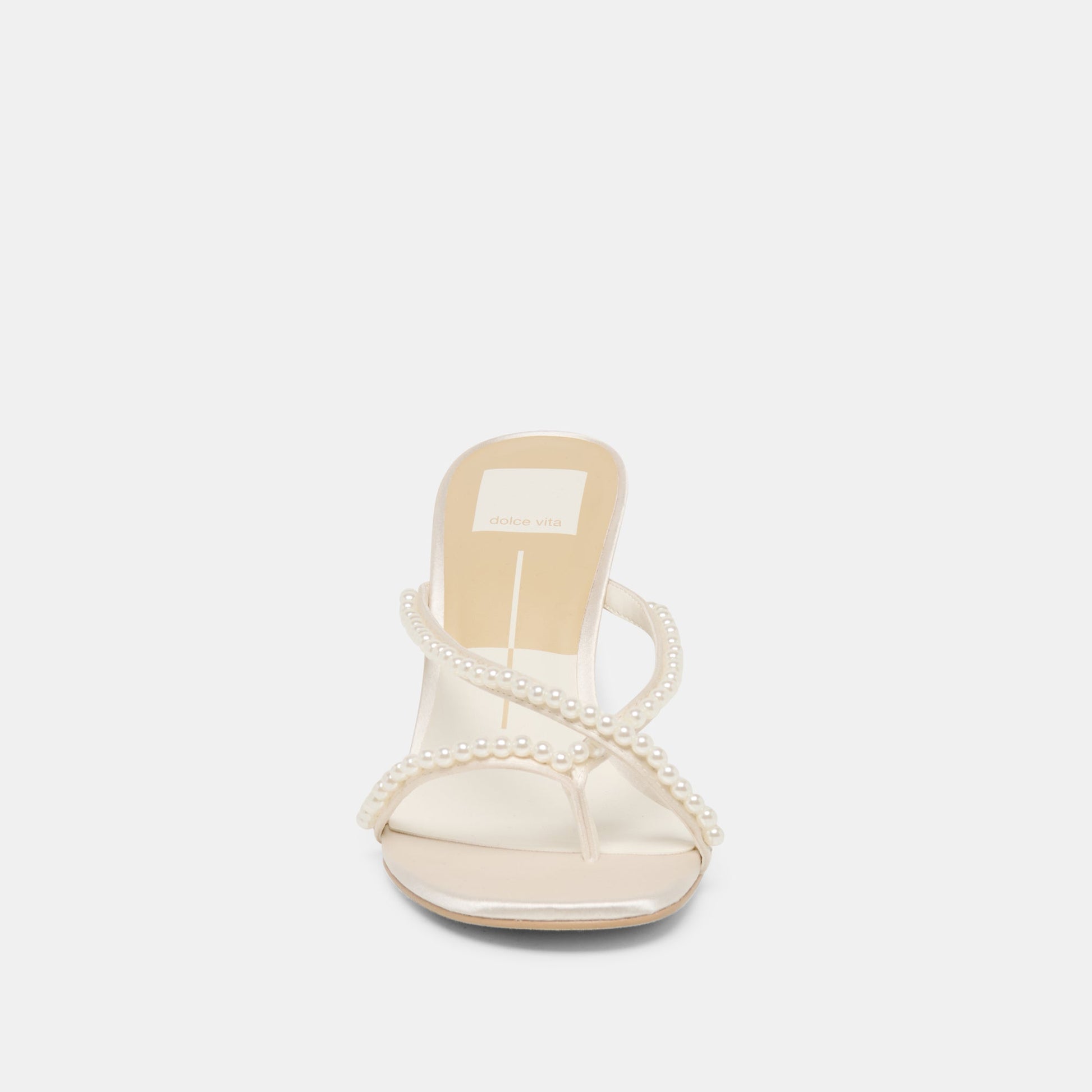 Liano Pearl Off White Satin Heels Dolce Vita For sale