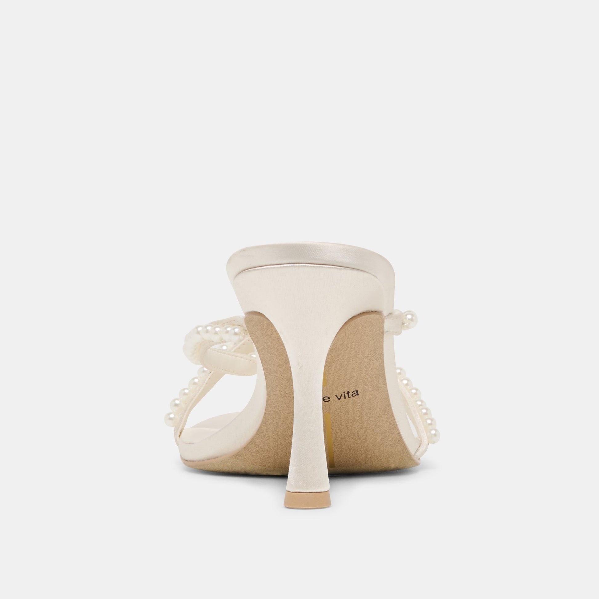 Liano Pearl Off White Satin Heels Dolce Vita For sale
