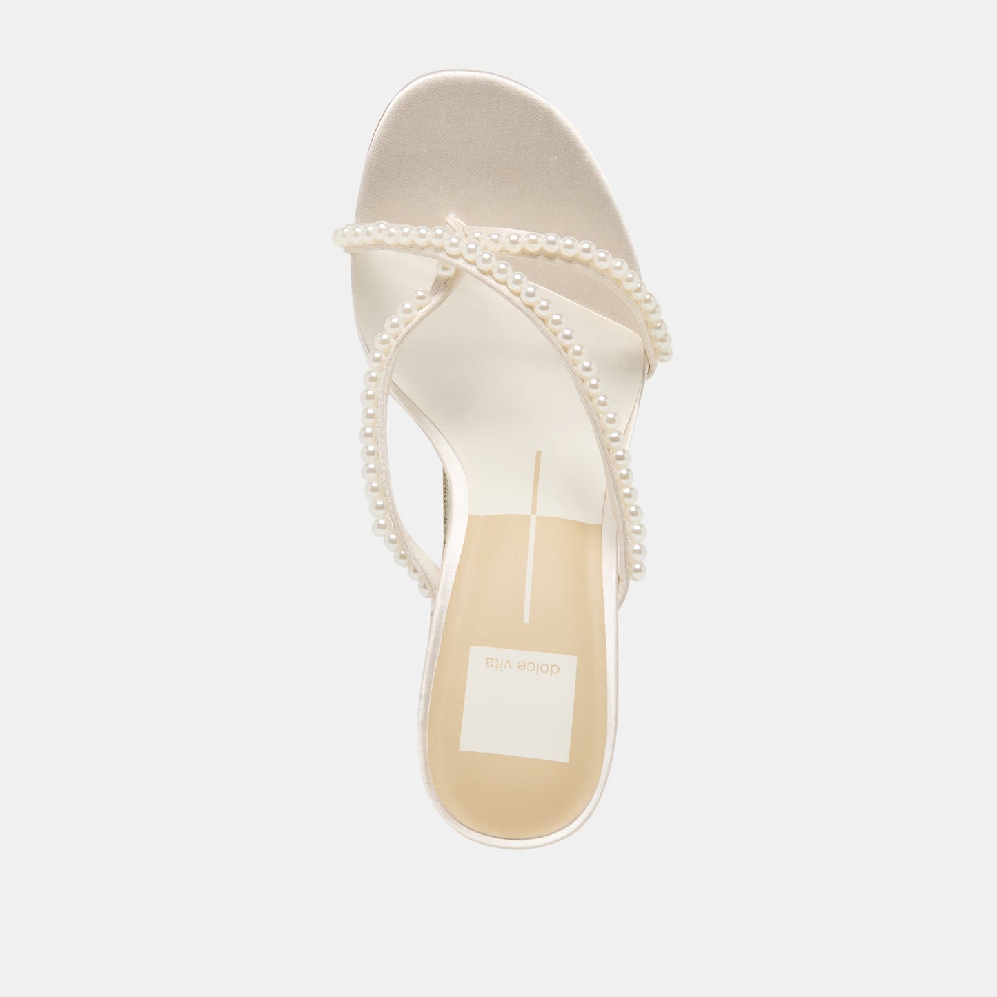 Liano Pearl Off White Satin Heels Dolce Vita For sale