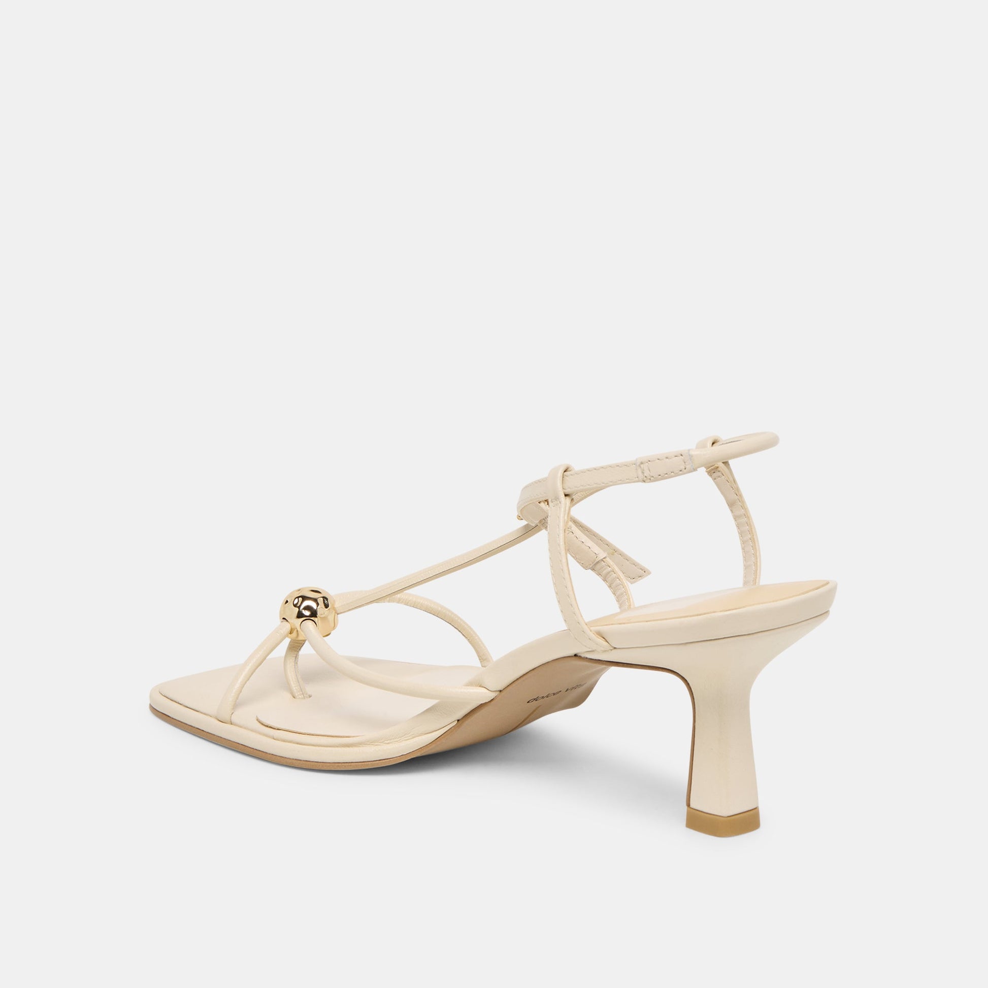 Manji Wide Creme Leather Heels Dolce Vita New