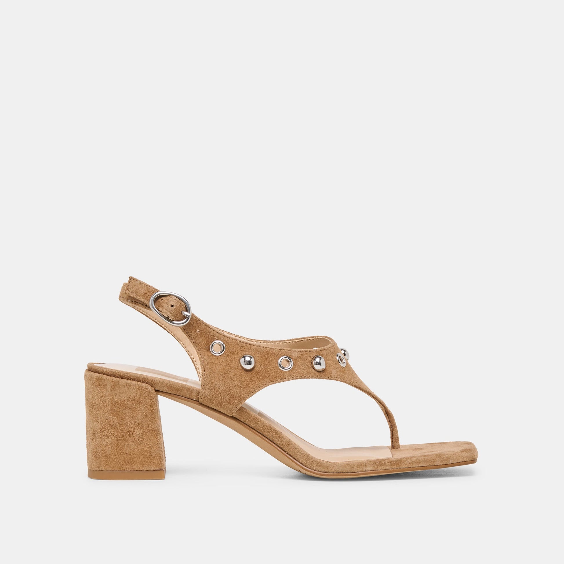 Yves Stud Lt Brown Suede Heels Dolce Vita Outlet