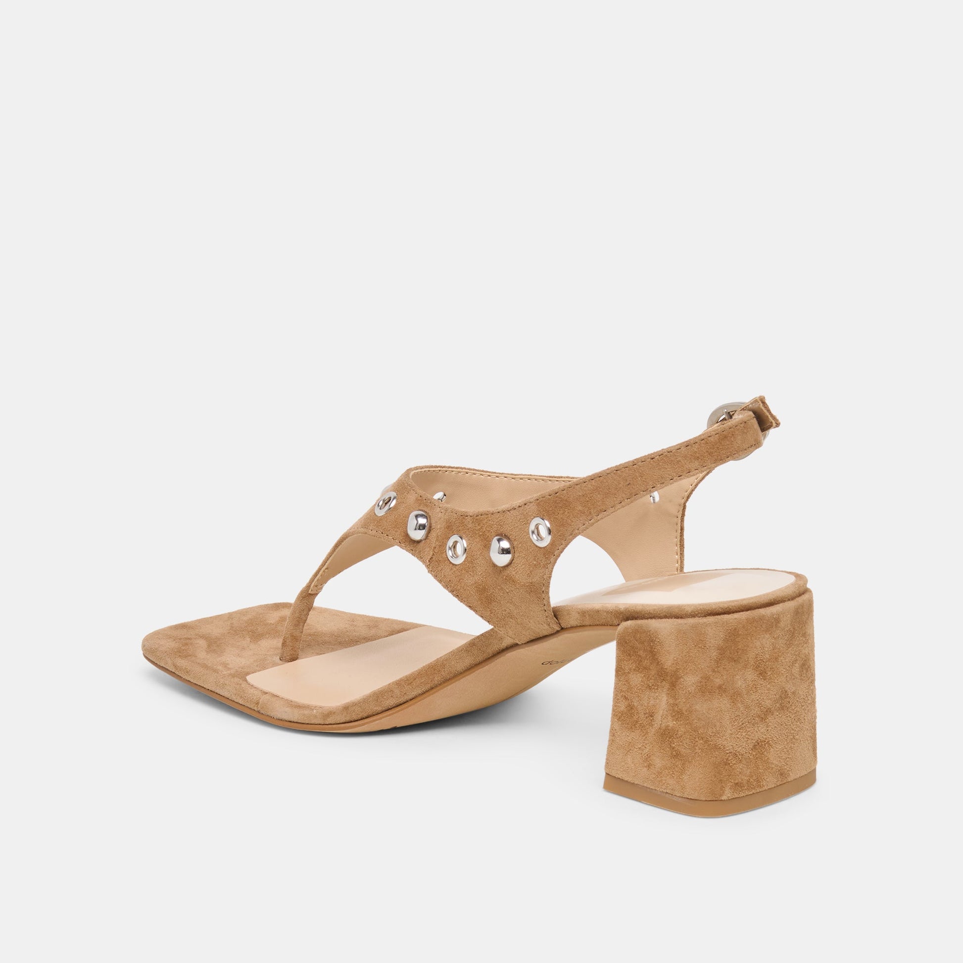 Yves Stud Lt Brown Suede Heels Dolce Vita Outlet