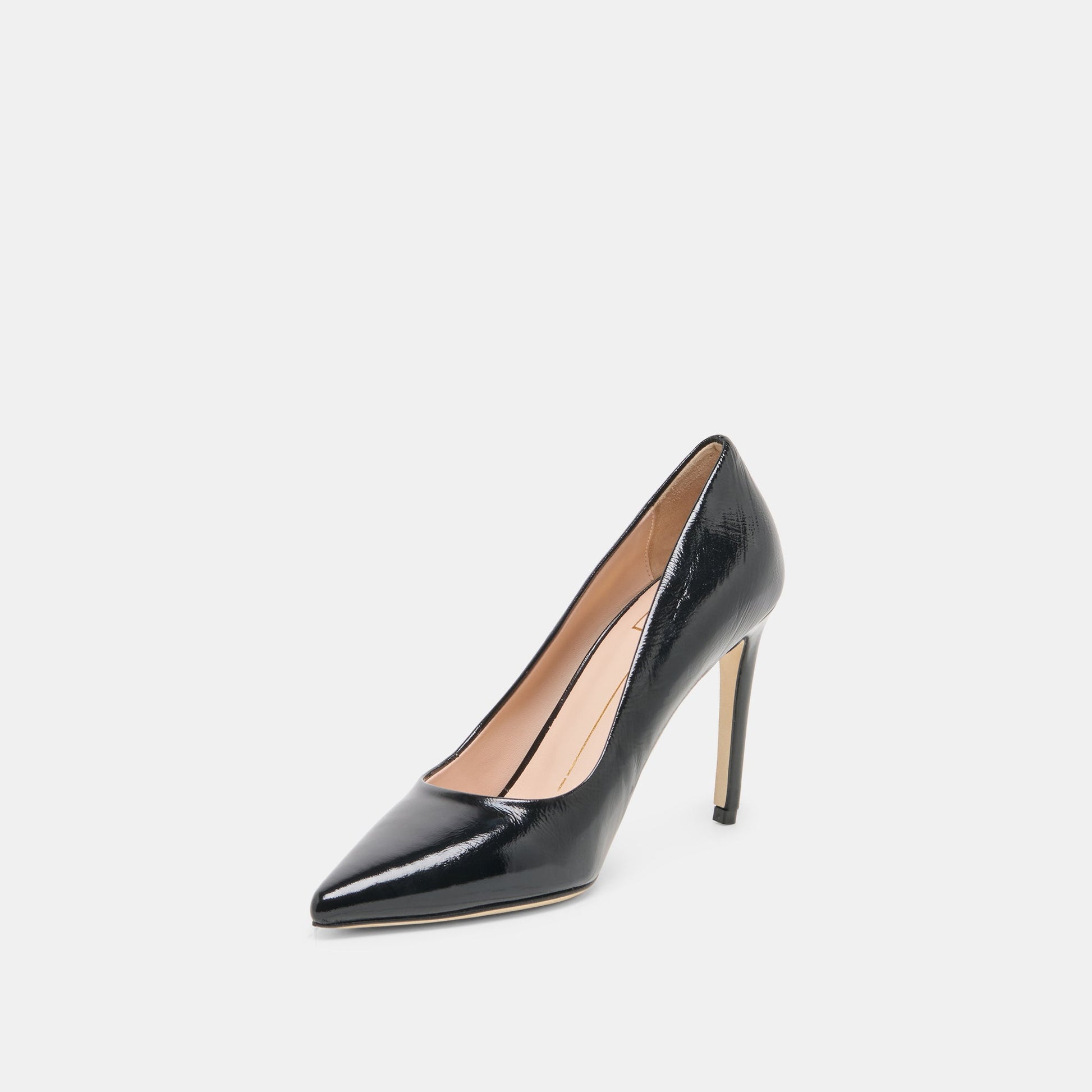 LANKY Black Leather Closed-Toe Pump Stiletto Heels Dolce Vita us