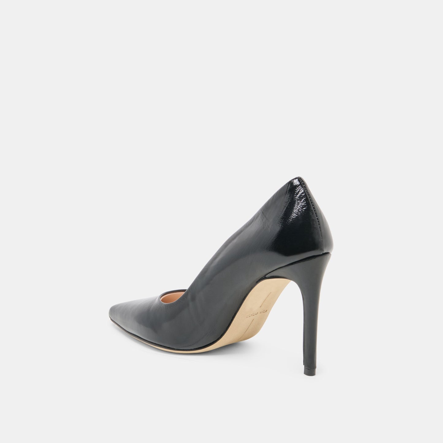 LANKY Black Leather Closed-Toe Pump Stiletto Heels Dolce Vita us