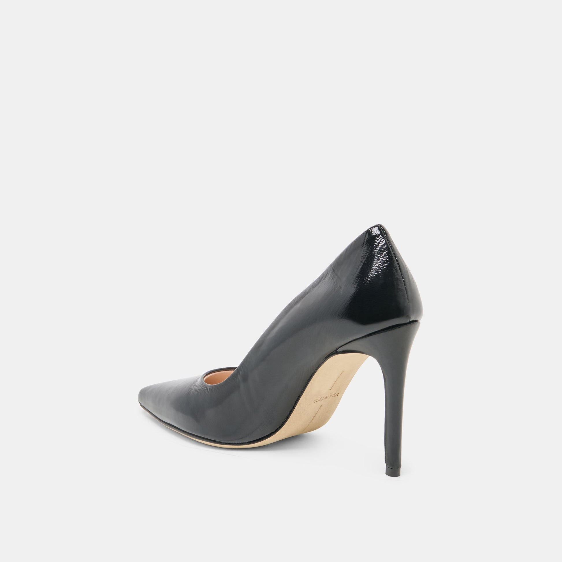 LANKY Black Leather Closed-Toe Pump Stiletto Heels Dolce Vita us