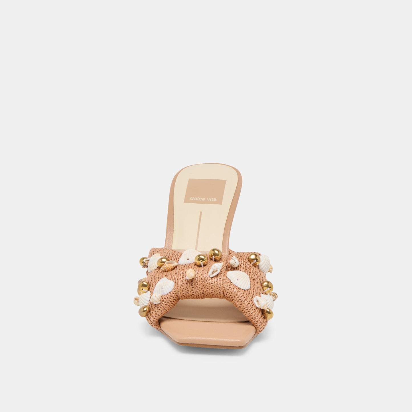 Tylah Toffee Beaded Raffia Heels Dolce Vita New
