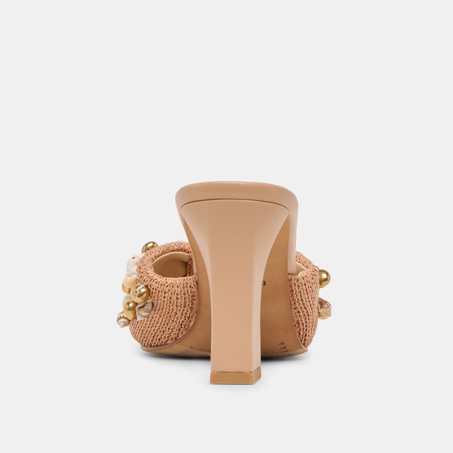 Tylah Toffee Beaded Raffia Heels Dolce Vita New