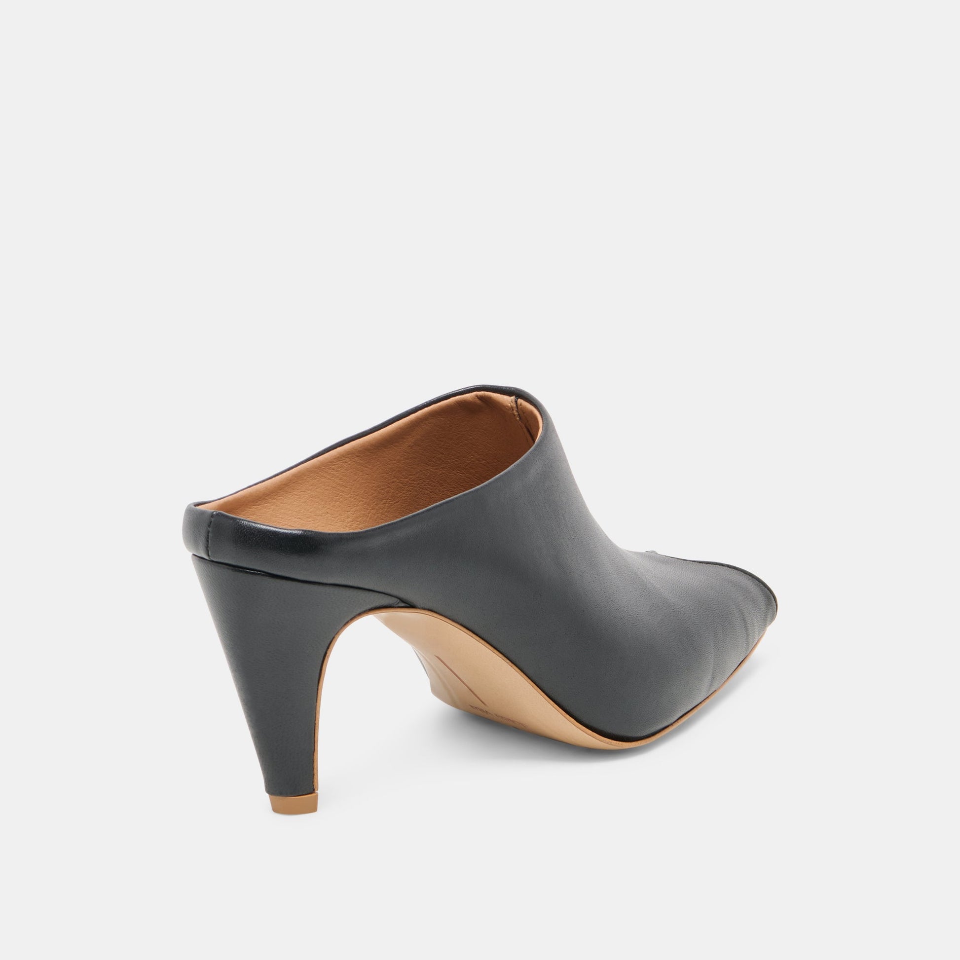 MERY Black Leather Peep-Toe Heels Dolce Vita Sale