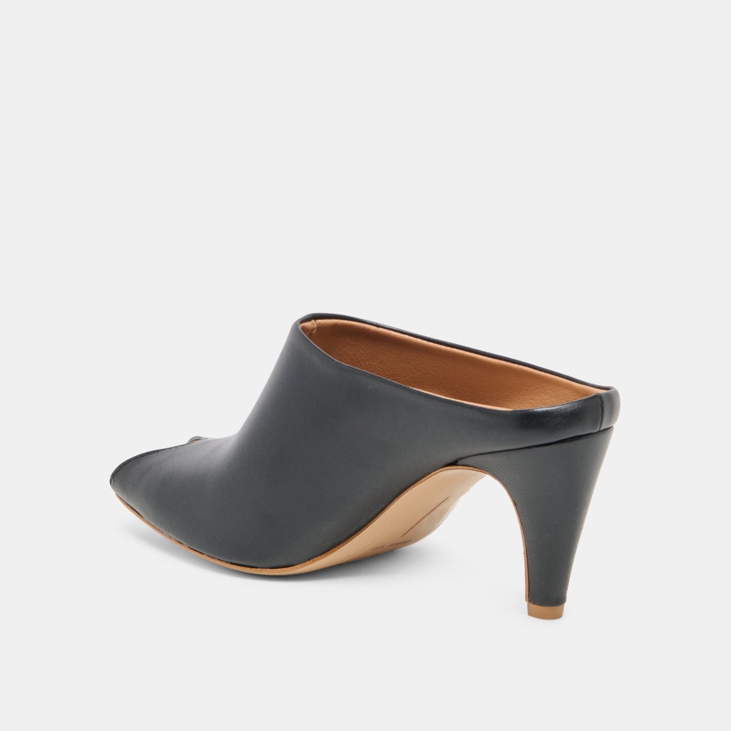 MERY Black Leather Peep-Toe Heels Dolce Vita Sale