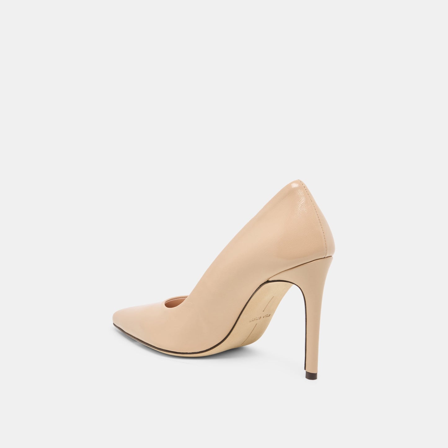 LANKY Tan Leather Closed-Toe Pump Stiletto Heels Dolce Vita On sale