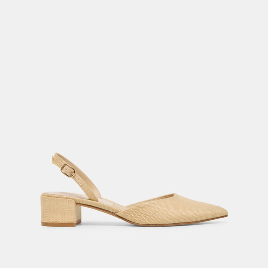 Carel Light Natural Raffia Heels Dolce Vita Outlet