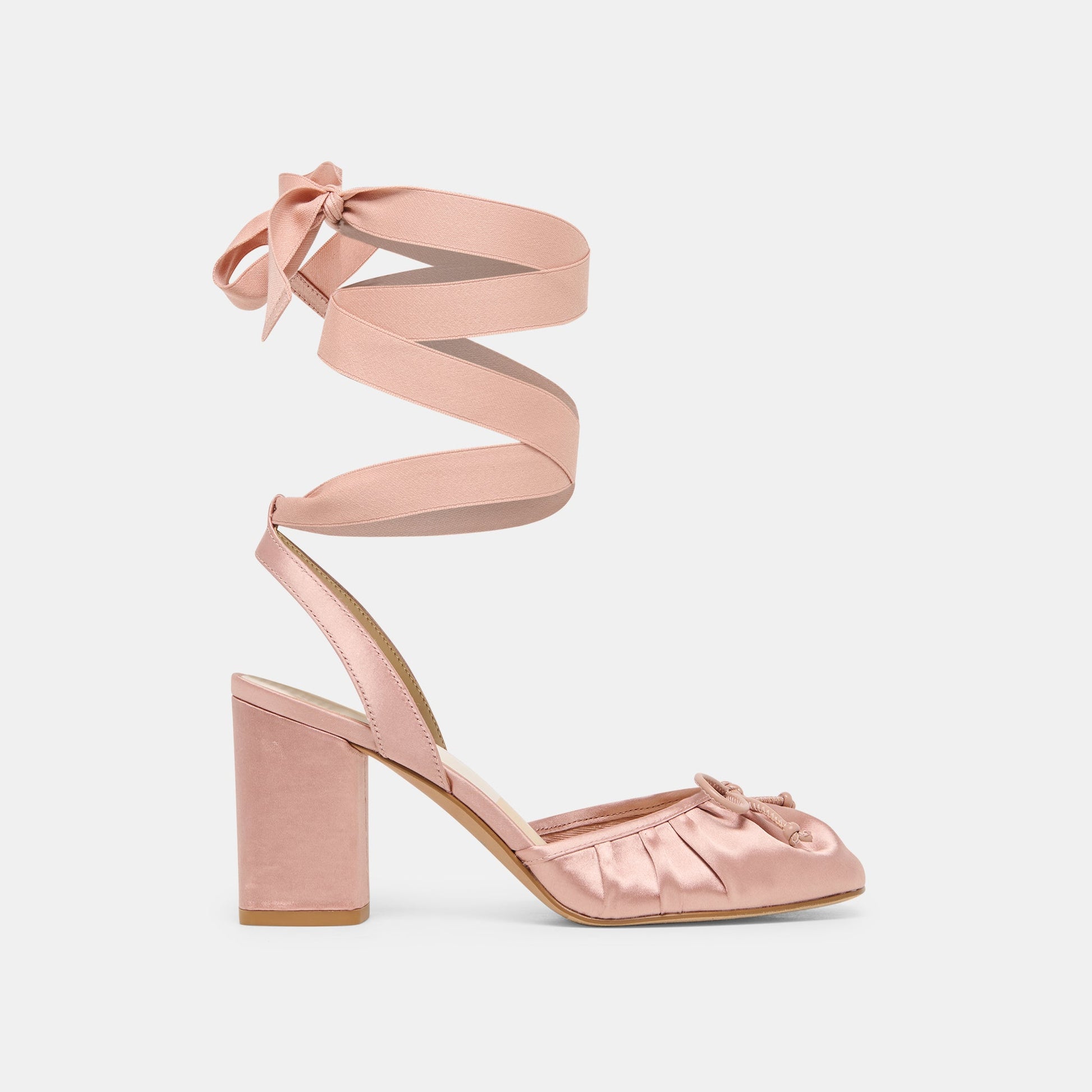 Tisha Lt Blush Satin Heels Dolce Vita New