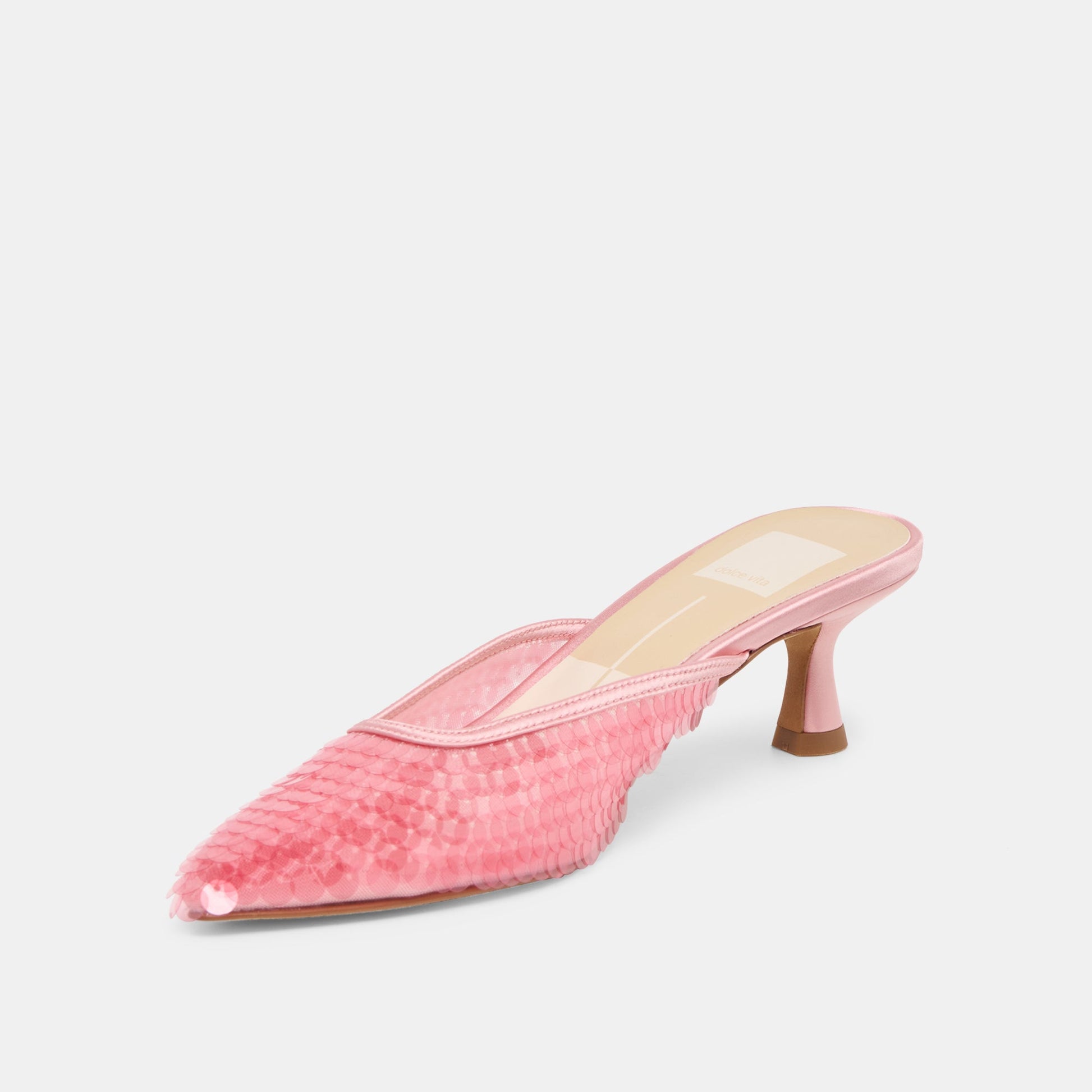 Cleo Sequin Light Pink Sequin Heels Dolce Vita Online