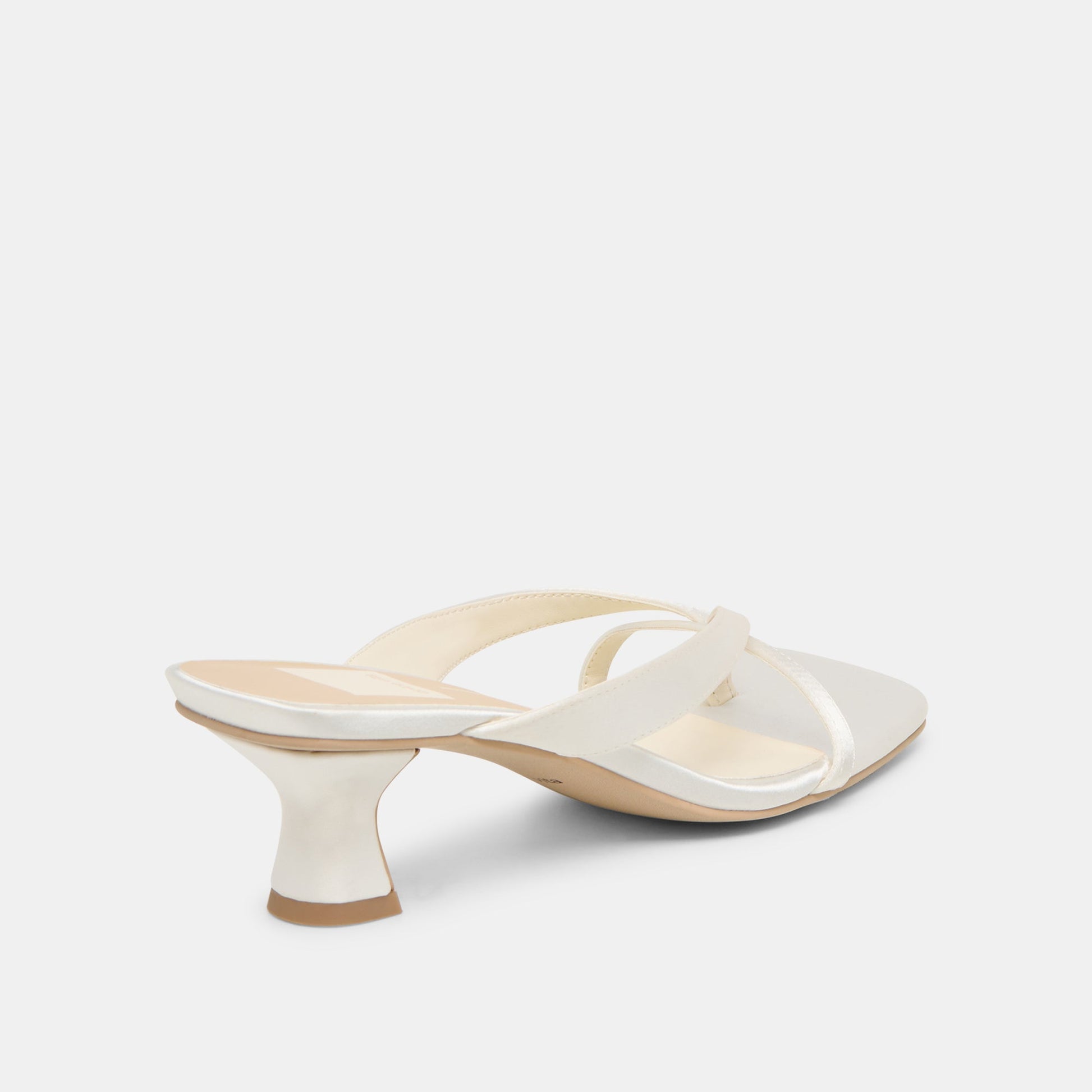 Brevel Wide True White Satin Heels Dolce Vita Sale