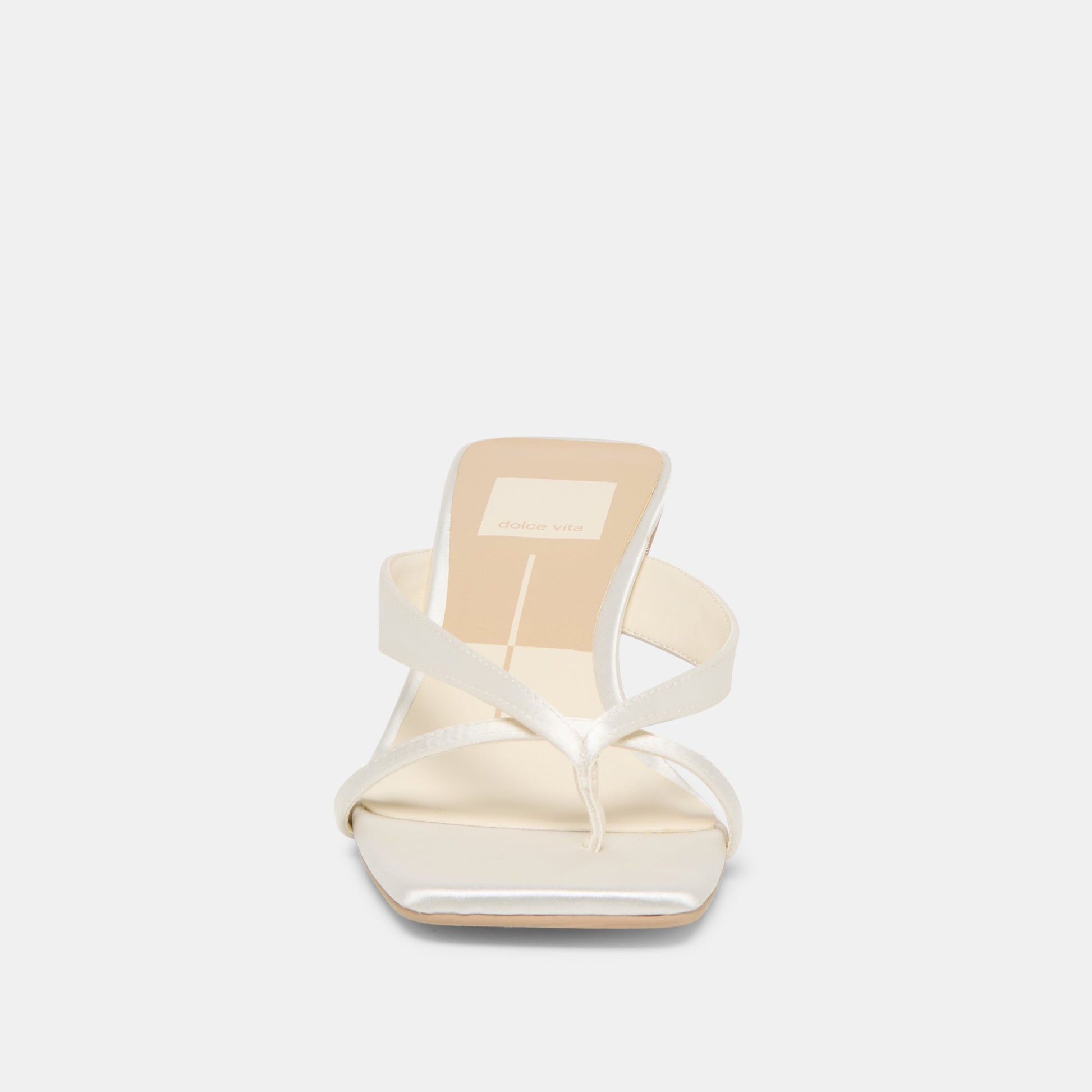 Brevel Wide True White Satin Heels Dolce Vita Sale