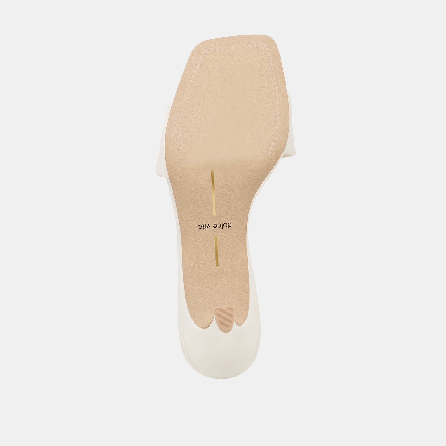 Rexa Wide True White Leather Heels Dolce Vita On sale