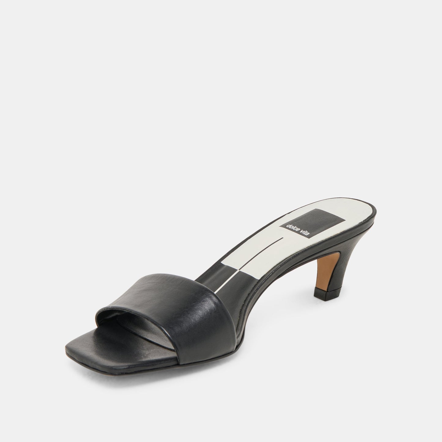 Rexa Wide Black Leather Heels Dolce Vita For sale