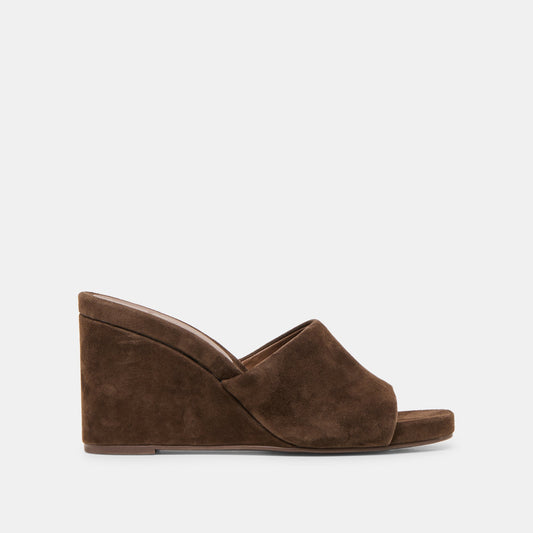Holta Dk Brown Suede Wedges Dolce Vita New