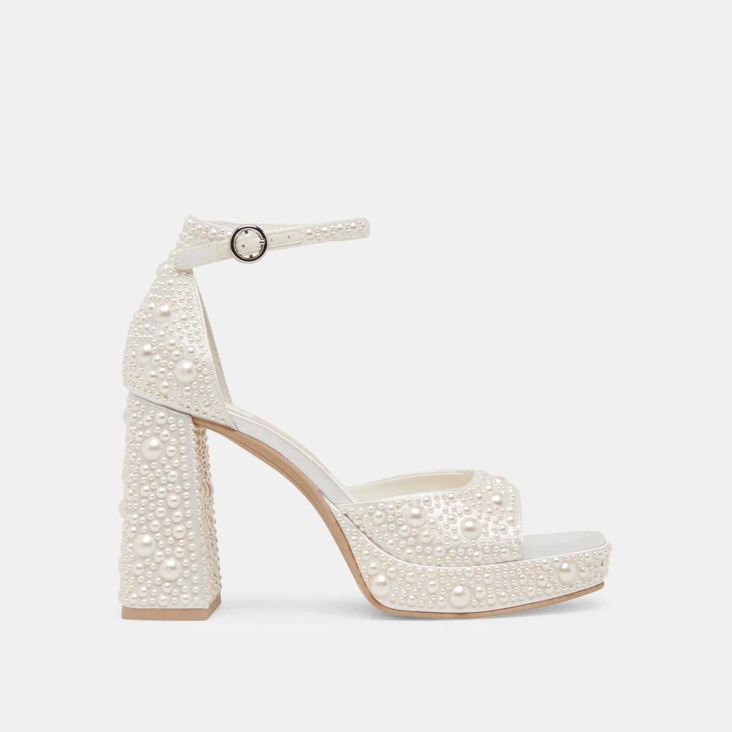 PANDRO PEARL HEELS TRUE WHITE SATIN
 – Dolce Vita Dolce Vita Online