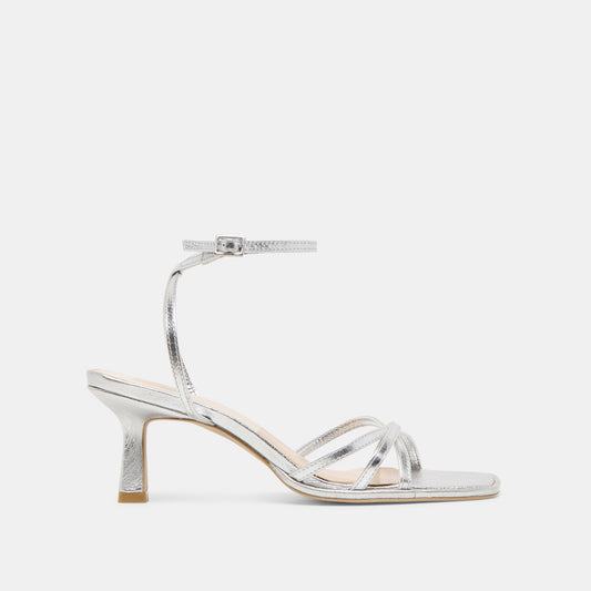 Manji Silver Metallic Leather Heels Dolce Vita Sale