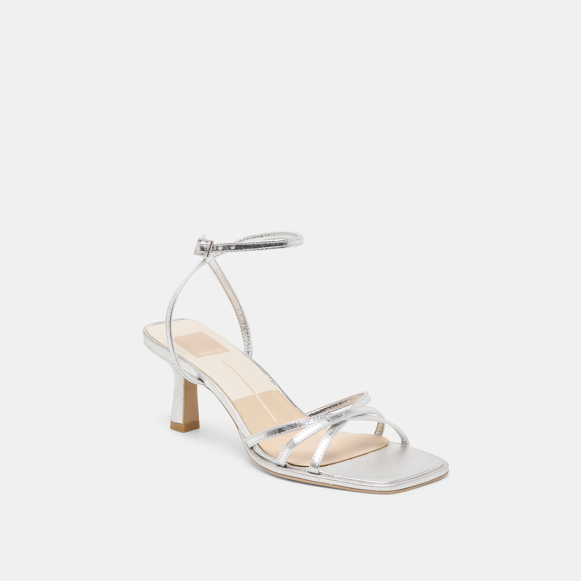 Manji Silver Metallic Leather Heels Dolce Vita Sale