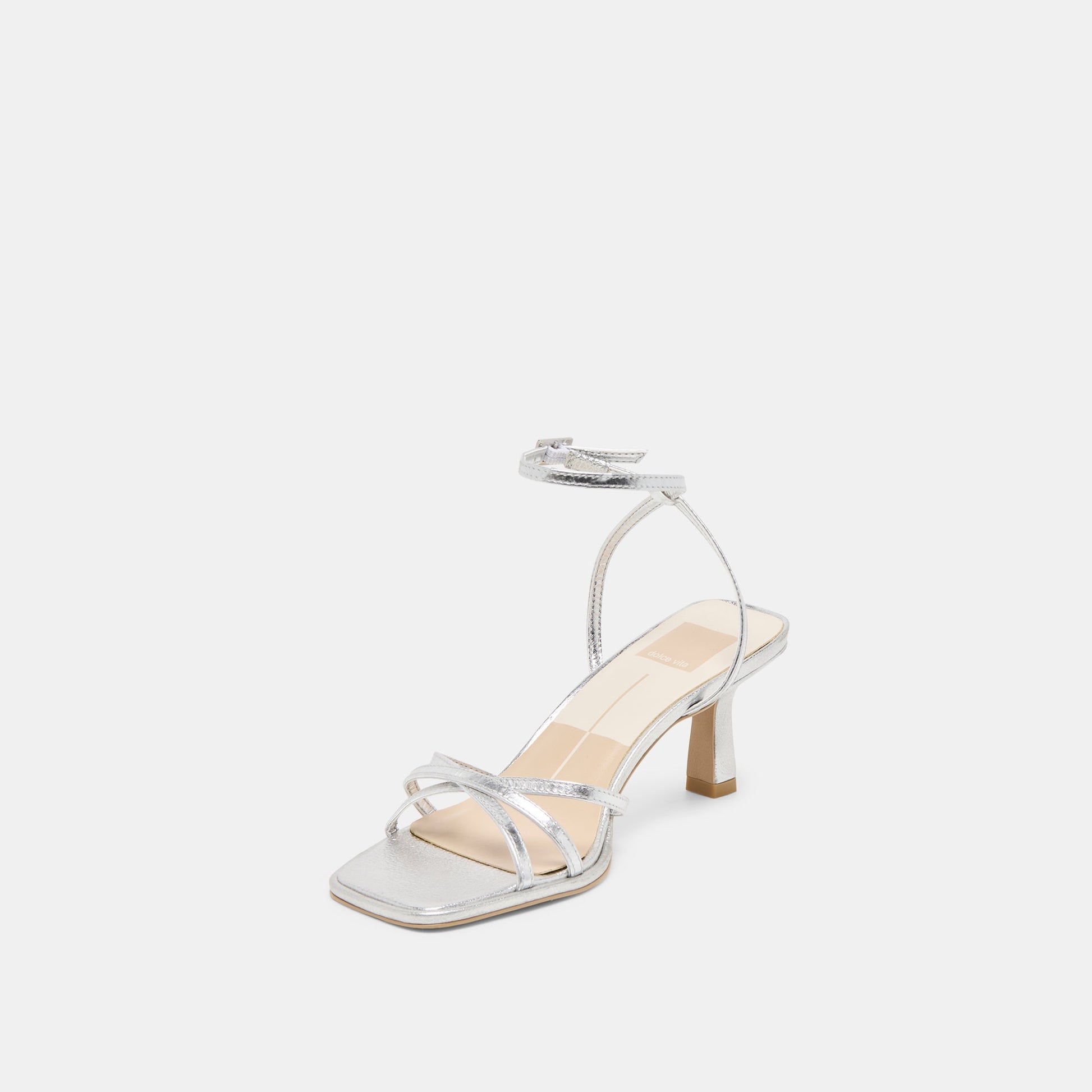 Manji Silver Metallic Leather Heels Dolce Vita Sale
