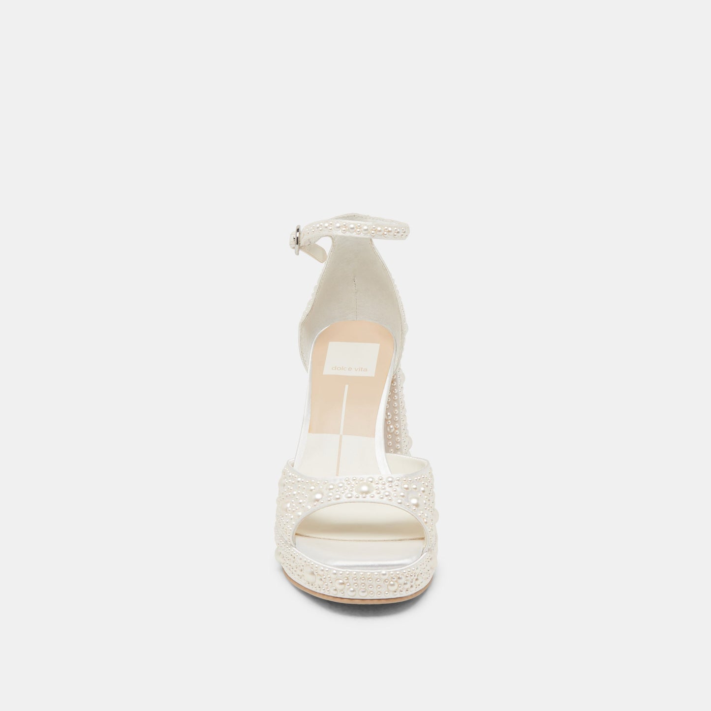 PANDRO PEARL WIDE HEELS TRUE WHITE SATIN
 – Dolce Vita Dolce Vita Outlet