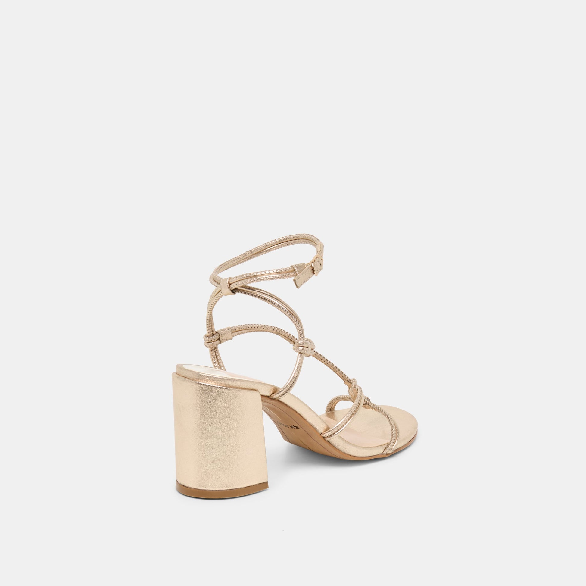 Fizzy Gold Leather Heels Dolce Vita us
