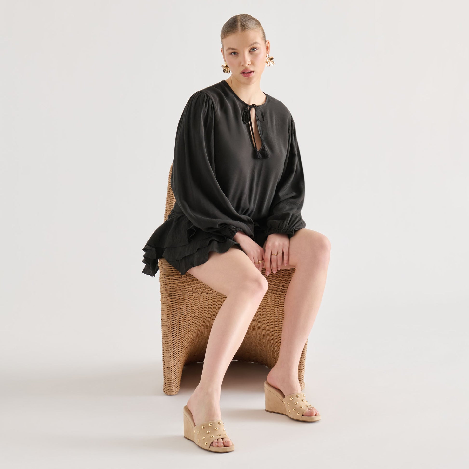 Holta Stud Camel Suede Wedges Dolce Vita Discount