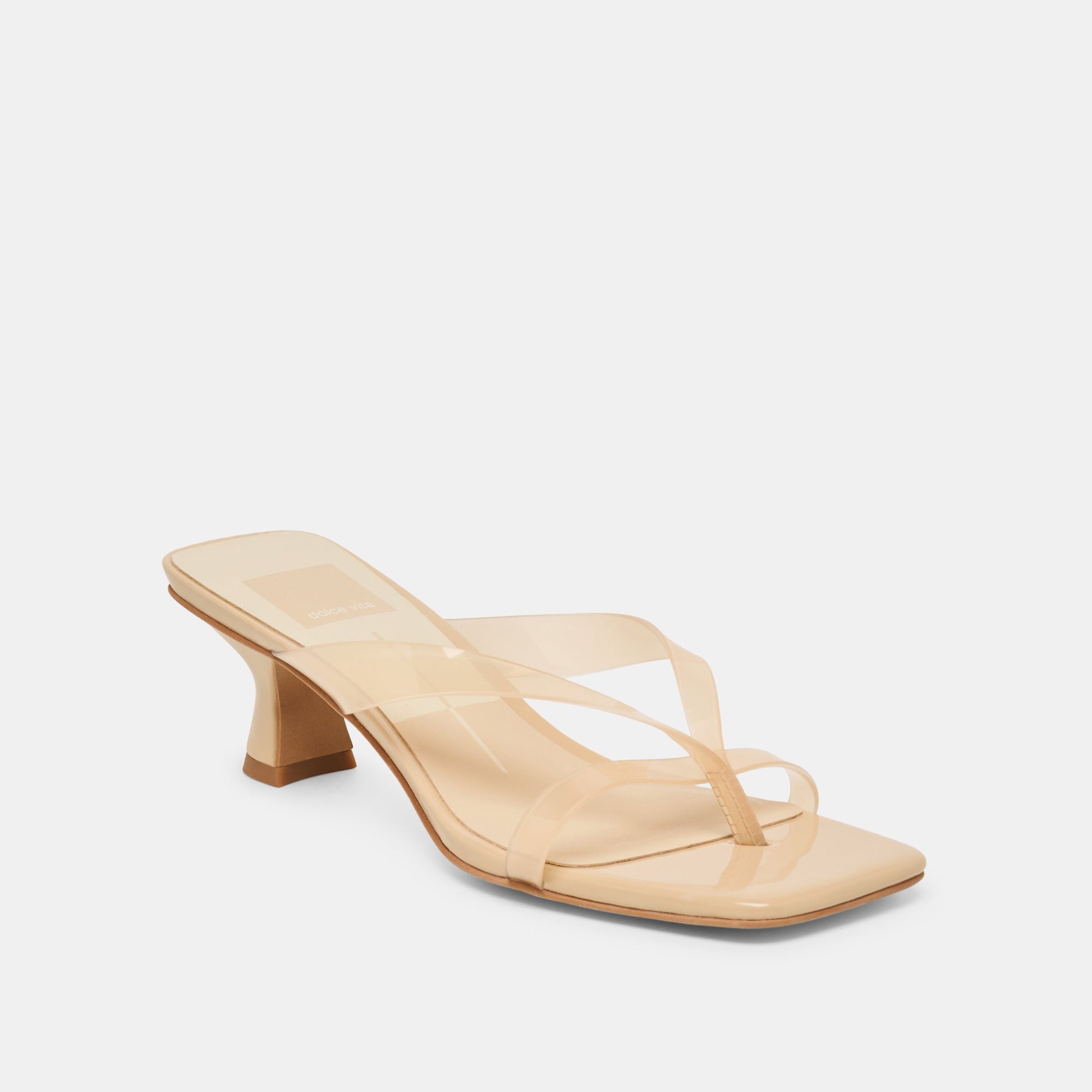 Brevel Vinyl Wide Praline Jelly Heels Dolce Vita Sale