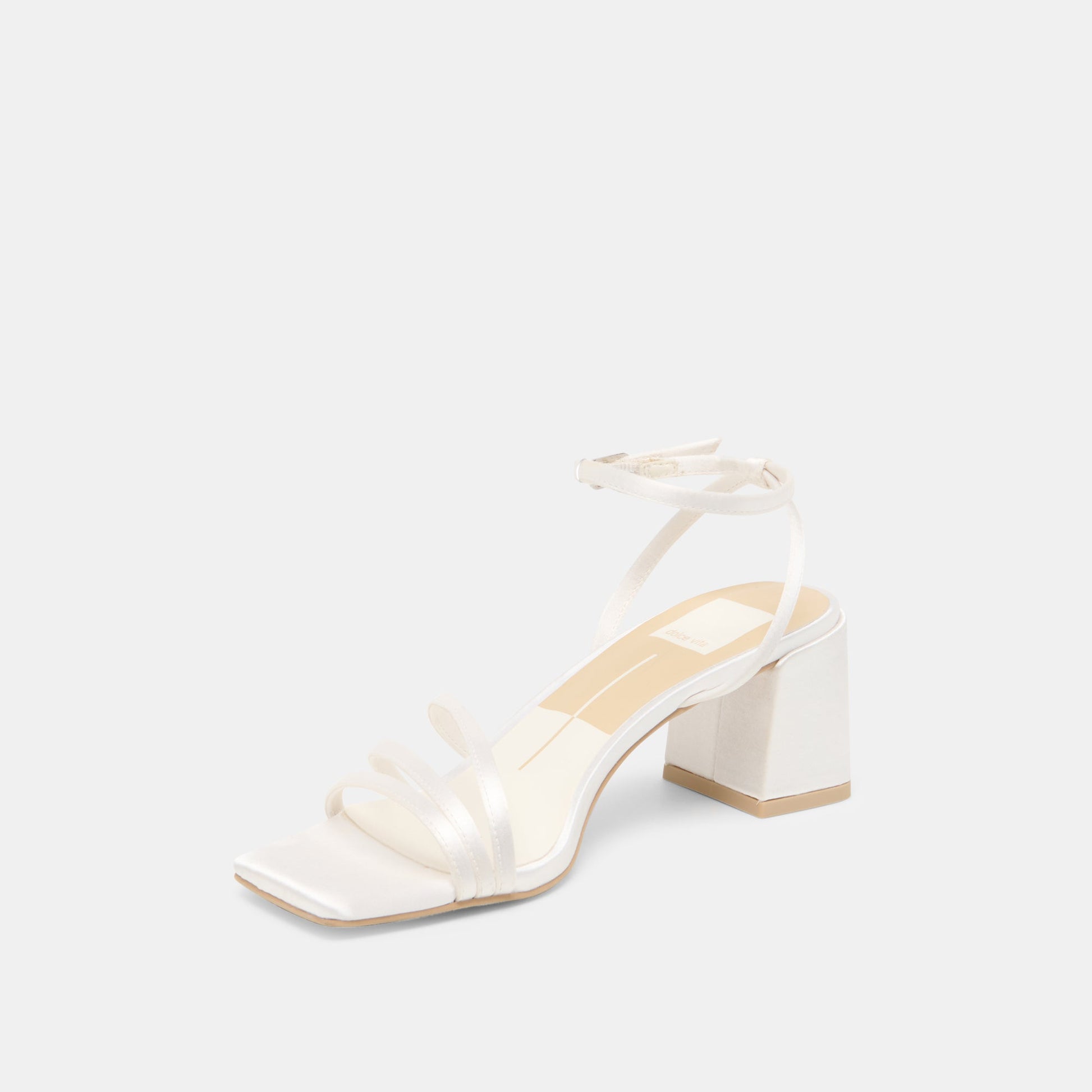 Ysabel True White Satin Heels Dolce Vita New