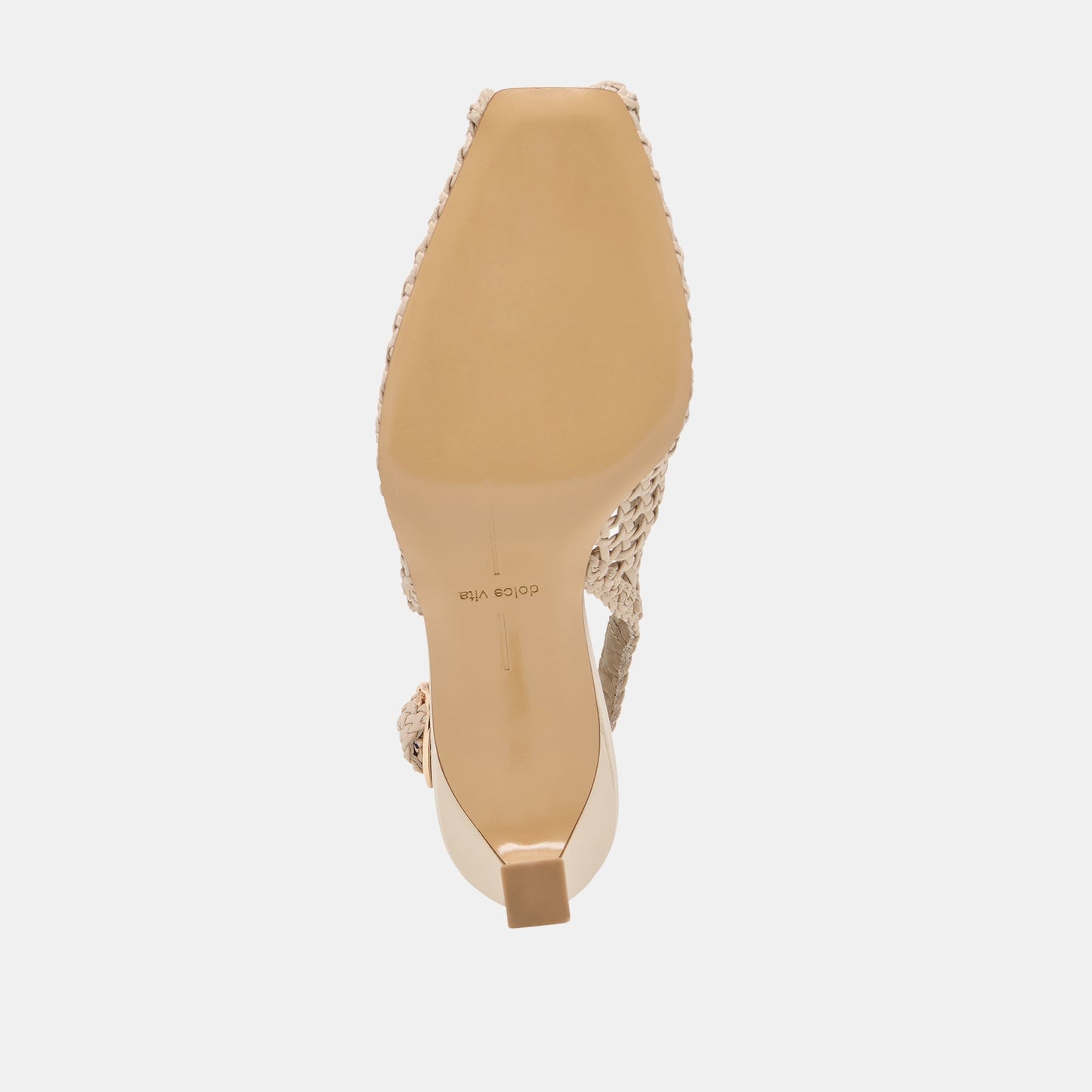 REMLA Bone Woven Leather Peep-Toe Kitten Heel Dolce Vita Discount