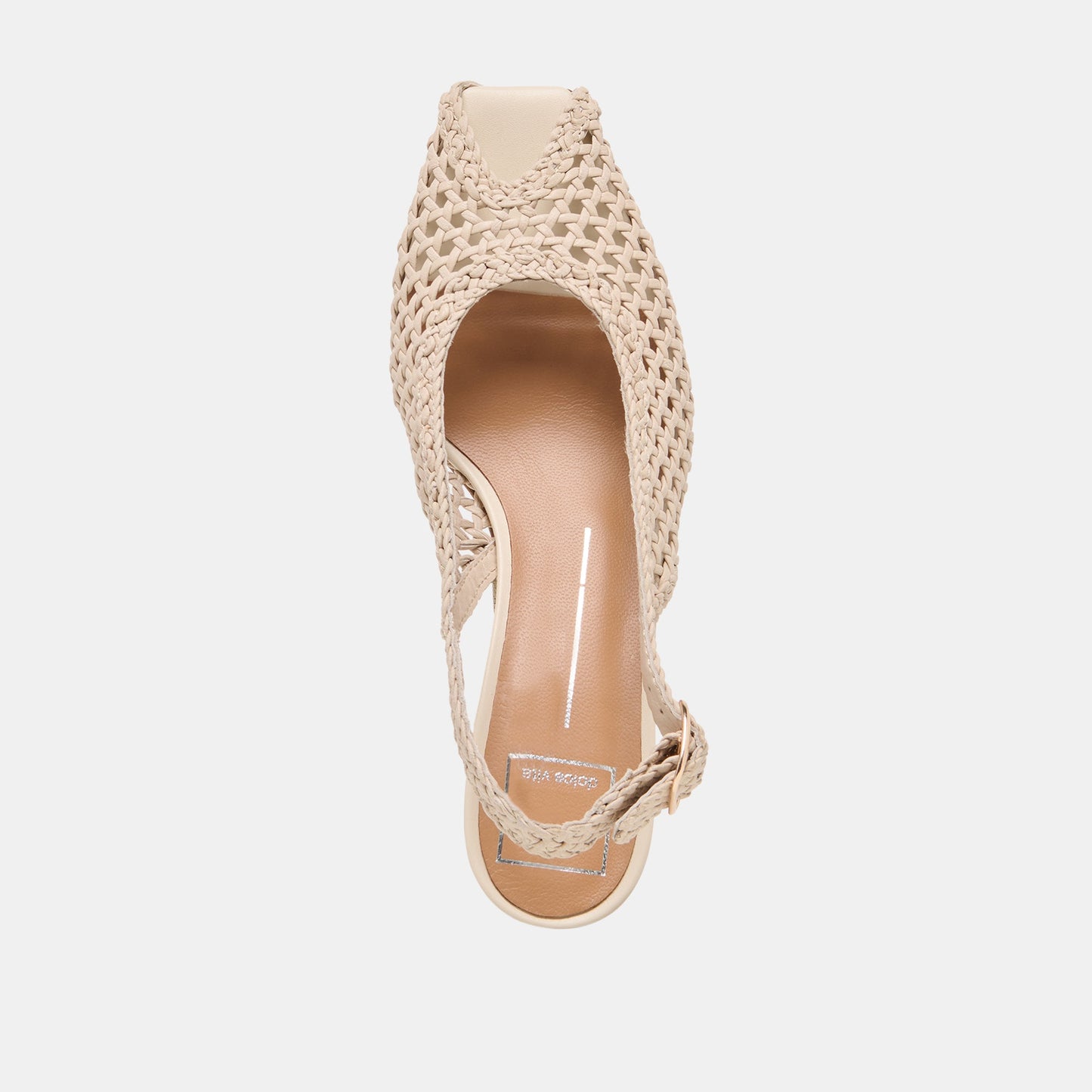REMLA Bone Woven Leather Peep-Toe Kitten Heel Dolce Vita Discount