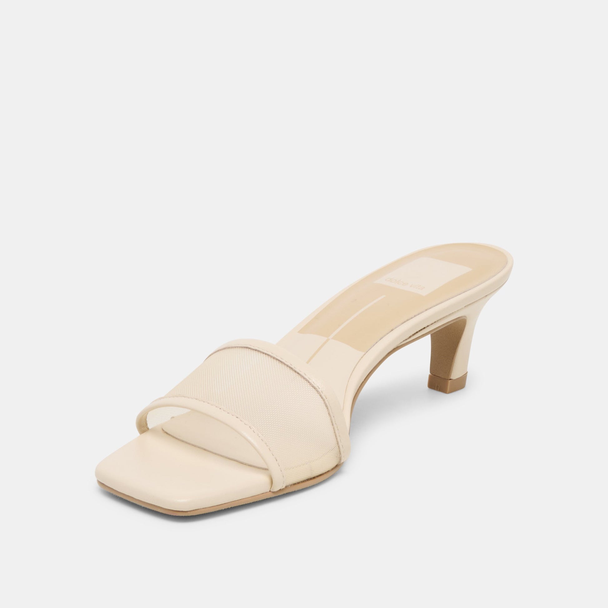 Rexa Mesh Creme Mesh Heels Dolce Vita us