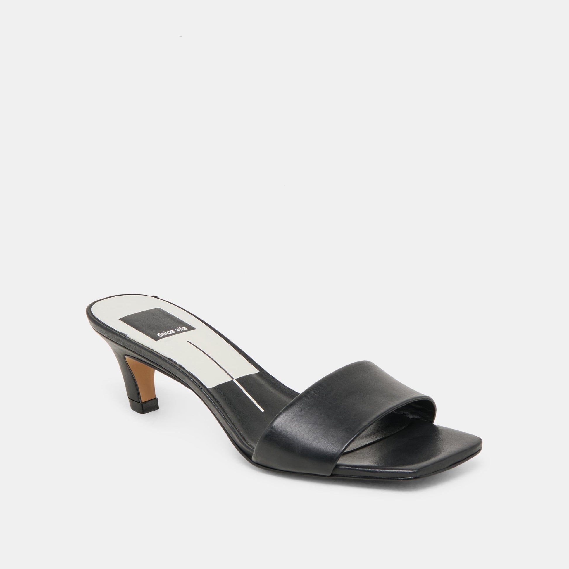 Rexa Black Leather Heels Dolce Vita New