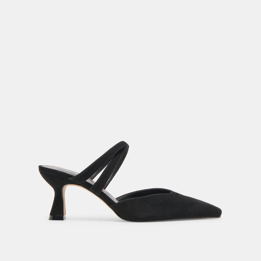 Linore Onyx Suede Heels Dolce Vita us