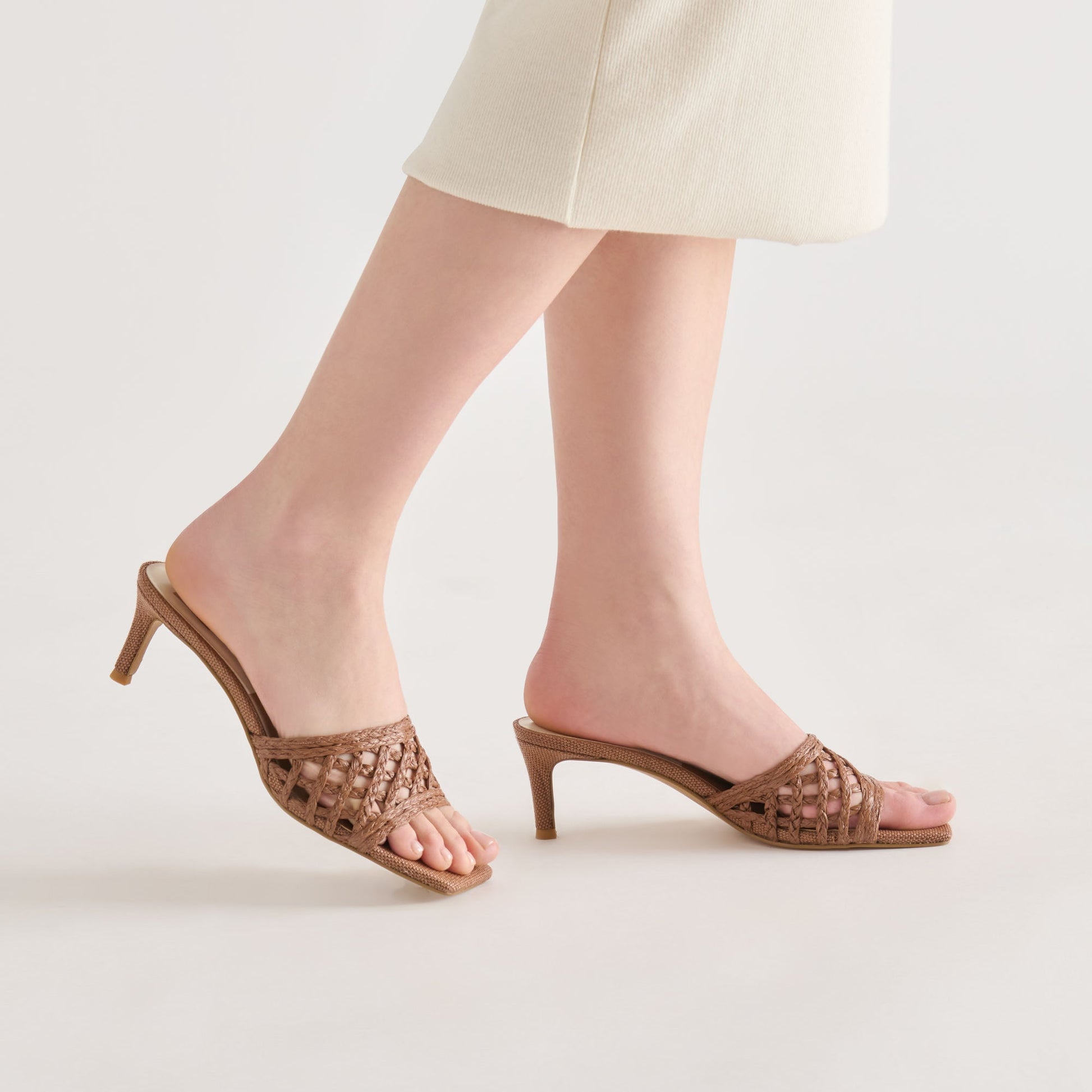 Bowen Cognac Raffia Heels Dolce Vita Discount