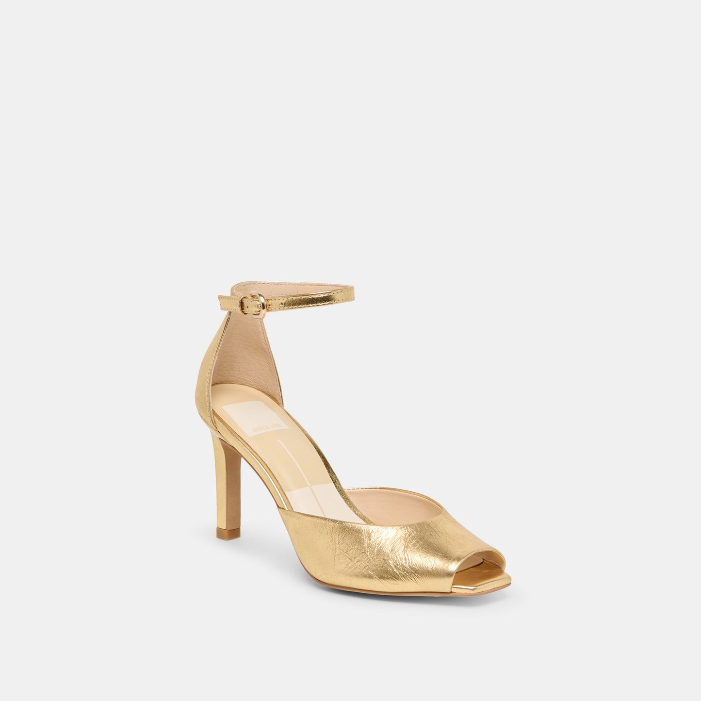 Serlo Gold Crinkle Patent Heels Dolce Vita Outlet