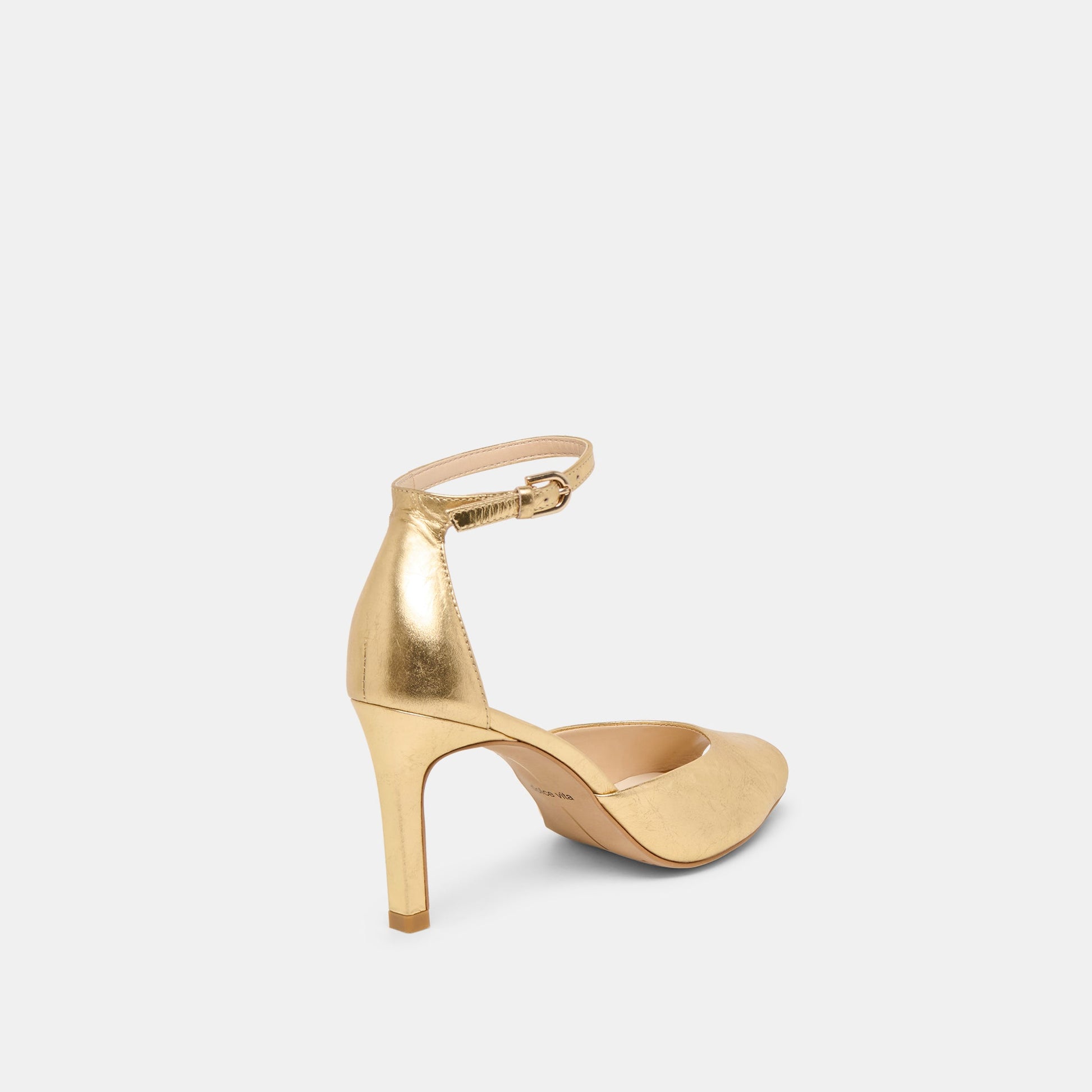 Serlo Gold Crinkle Patent Heels Dolce Vita Outlet