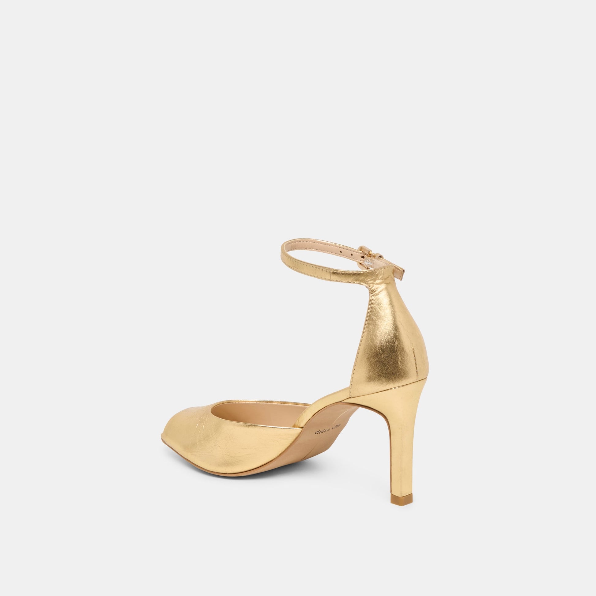 Serlo Gold Crinkle Patent Heels Dolce Vita Outlet