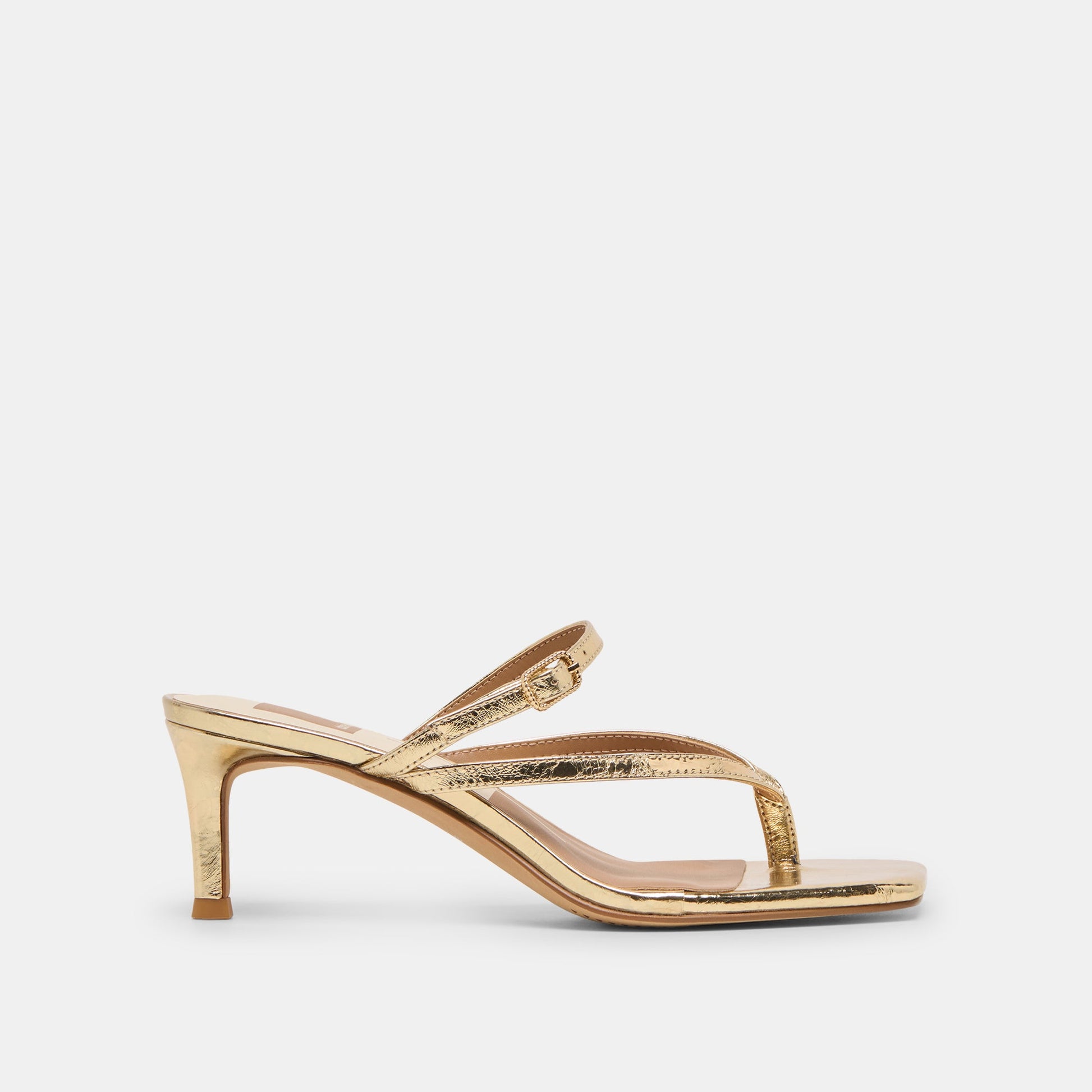 Biaga Gold Distressed Leather Heels Dolce Vita For sale