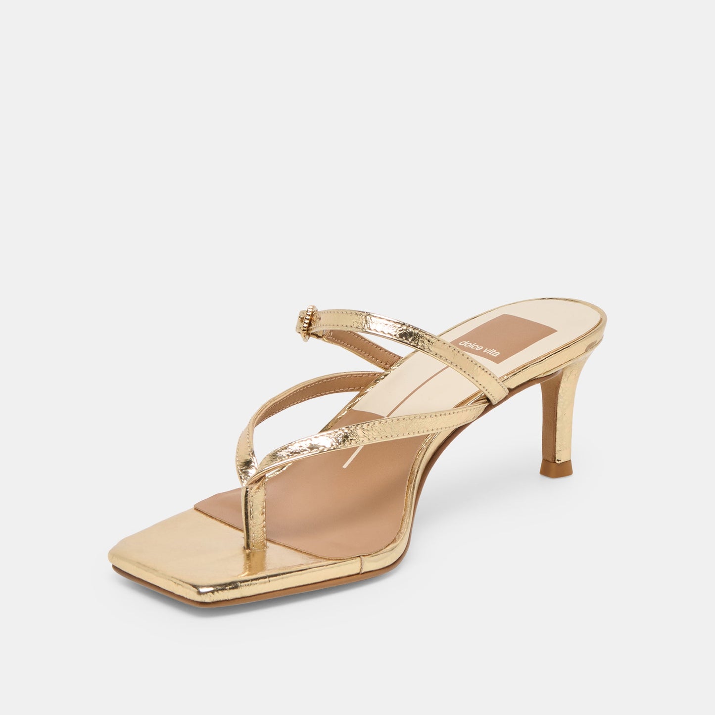 Biaga Gold Distressed Leather Heels Dolce Vita For sale