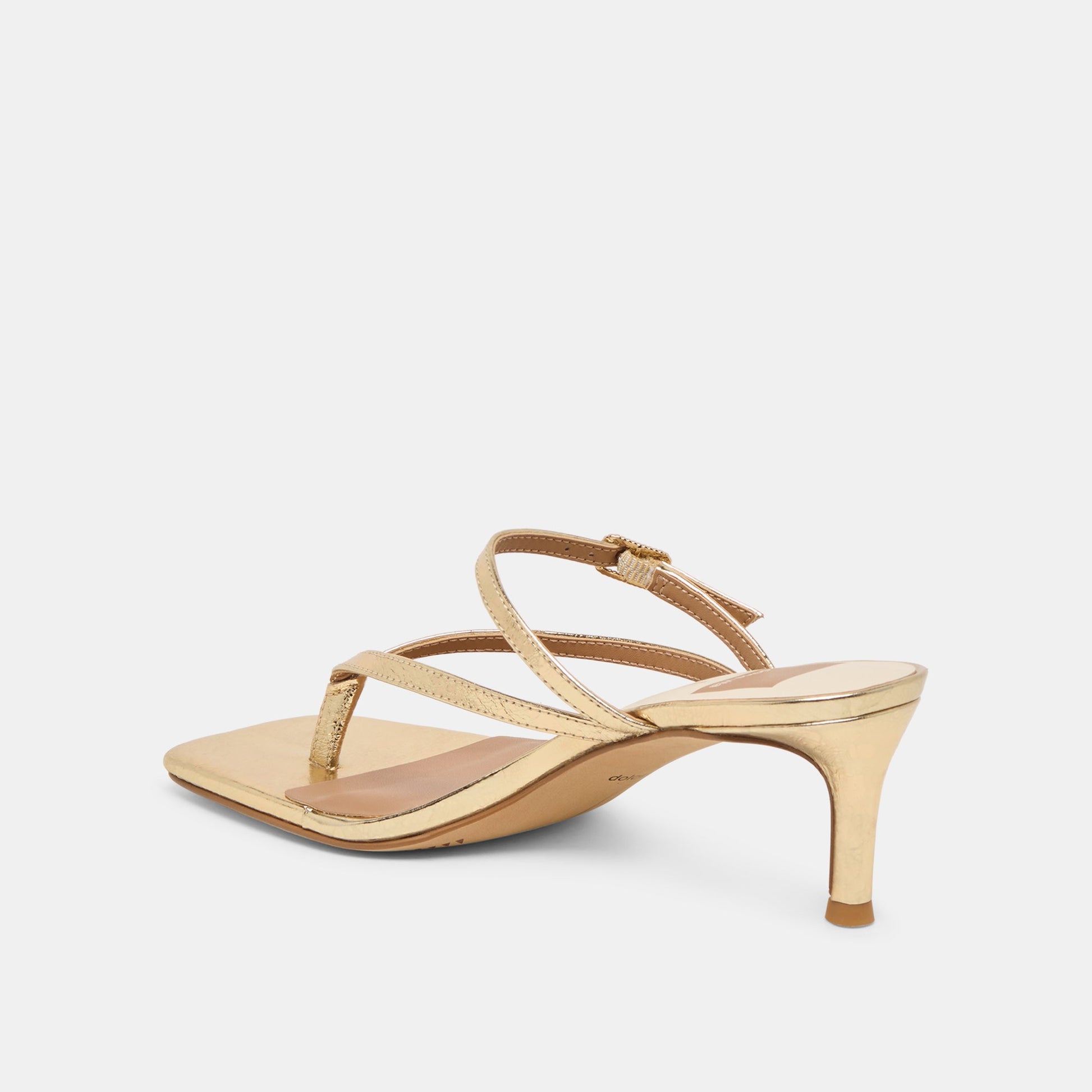 Biaga Gold Distressed Leather Heels Dolce Vita For sale